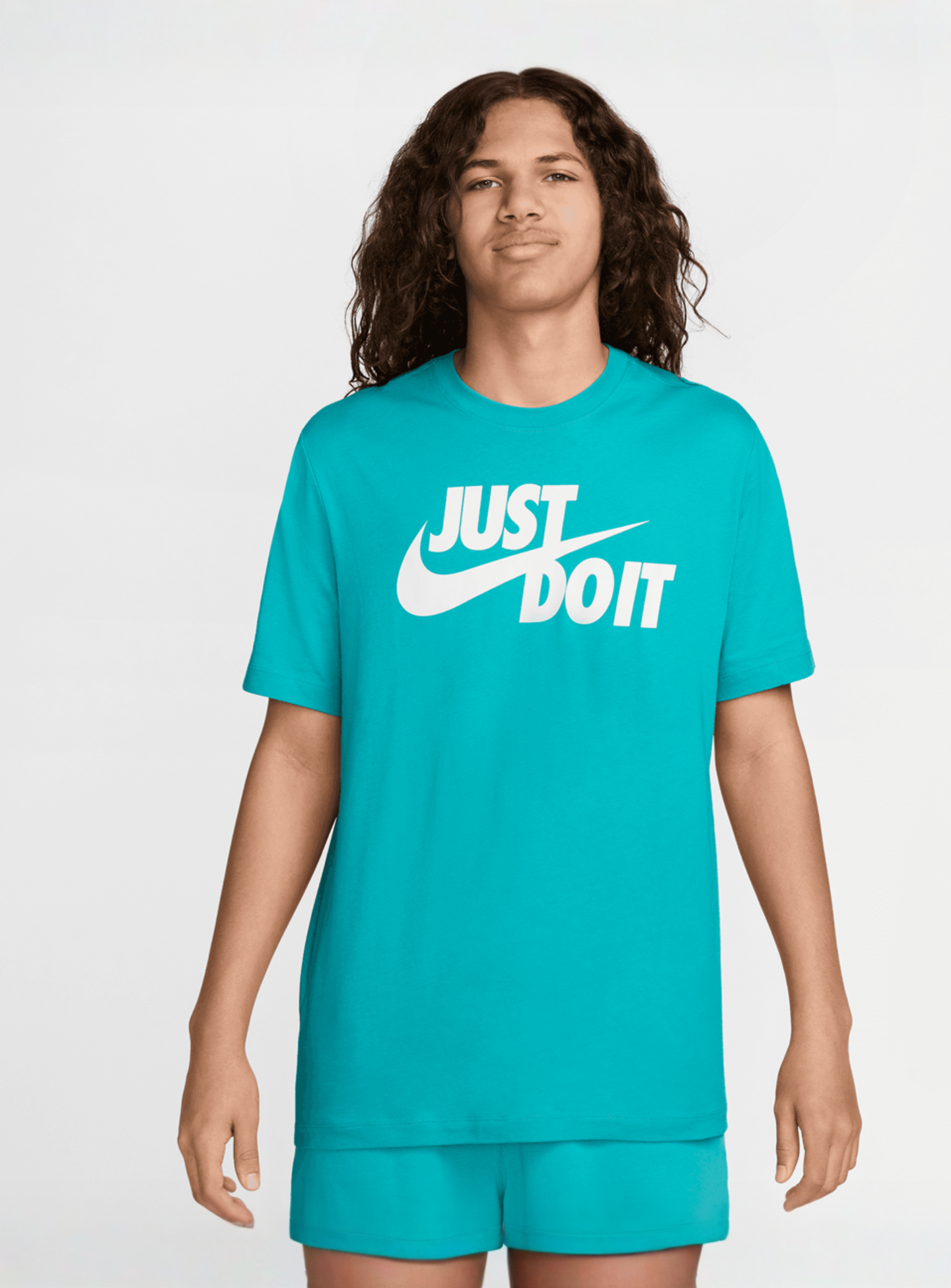 Nike, Sportswear Tee Just Do It, turquoise, Image 1 of 4