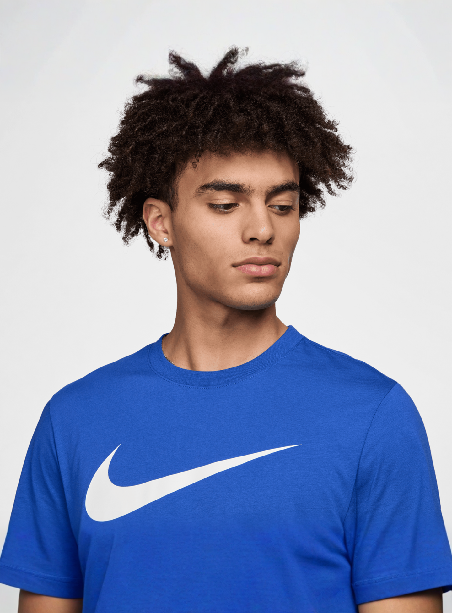 Nike, Sportswear Tee Icon Swoosh, blue, Image 3 of 4