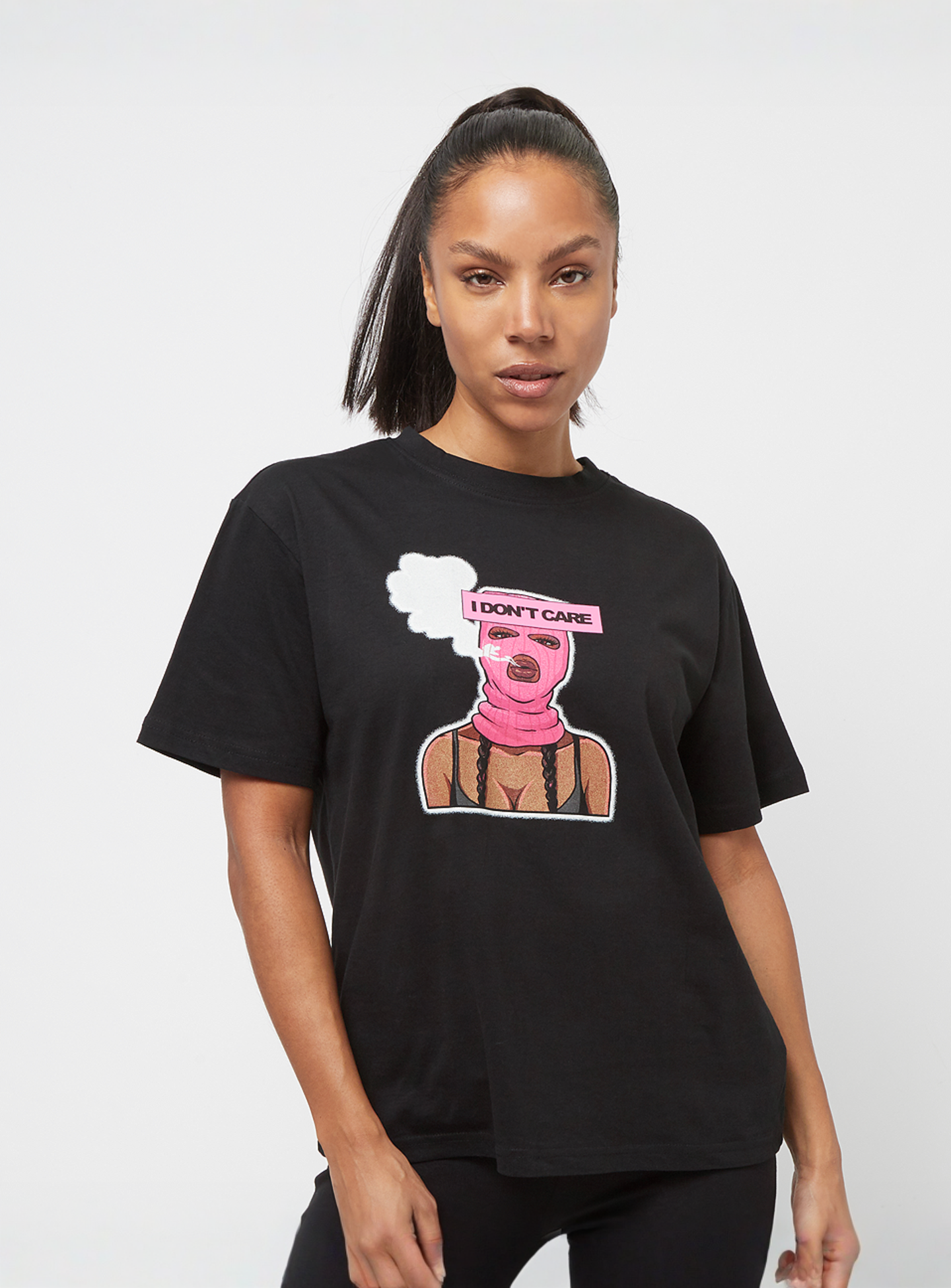 Miss Tee, I Don't Care Tee, black, Image 1 of 5