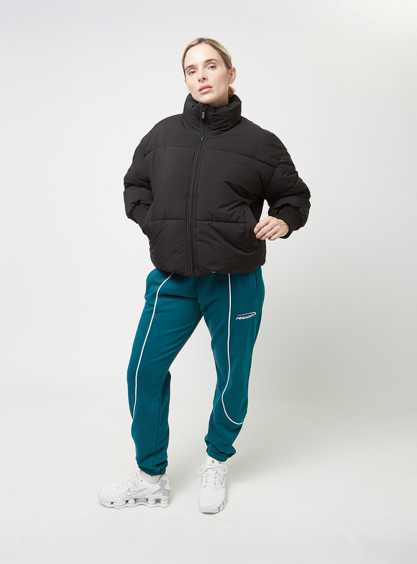 Pegador, Jara Oversized Boxy Puffer Jacket, black, Image 6 of 6