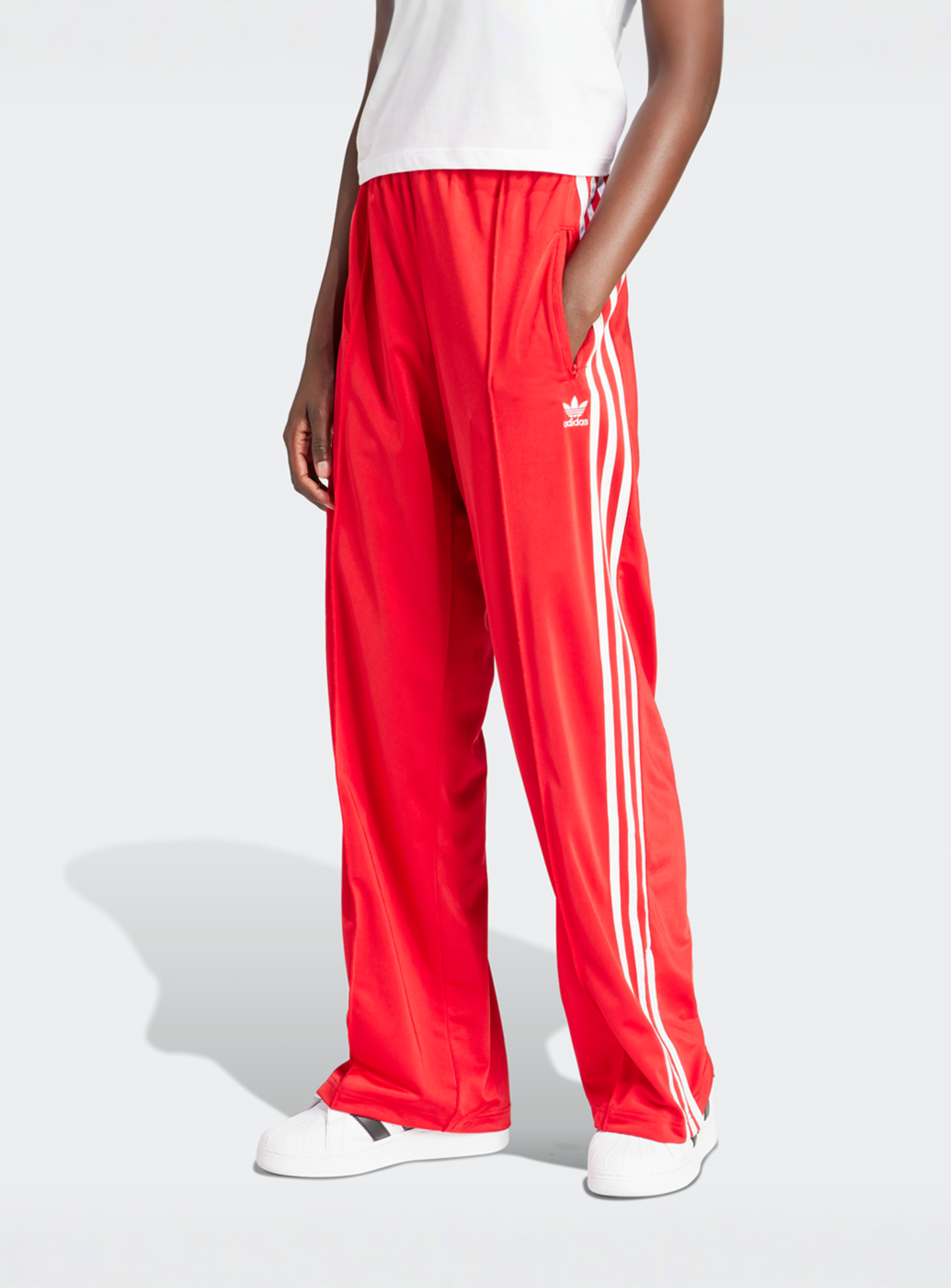 adidas Originals, Firebird Loose Track Pants, red, Image 1 of 4