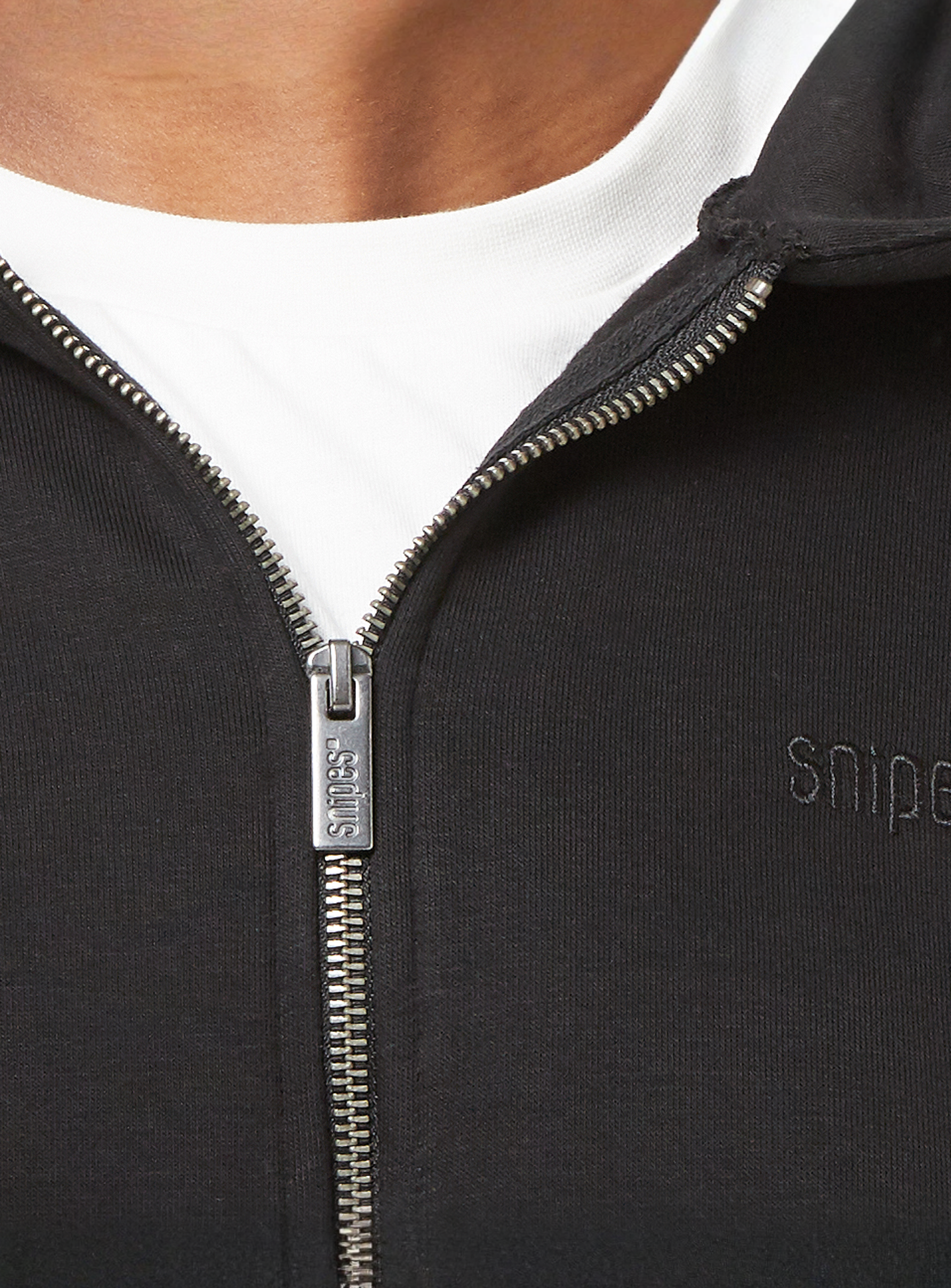 SNIPES, Small Logo Essential Oversized Zip Hoodie, black, Image 3 of 4