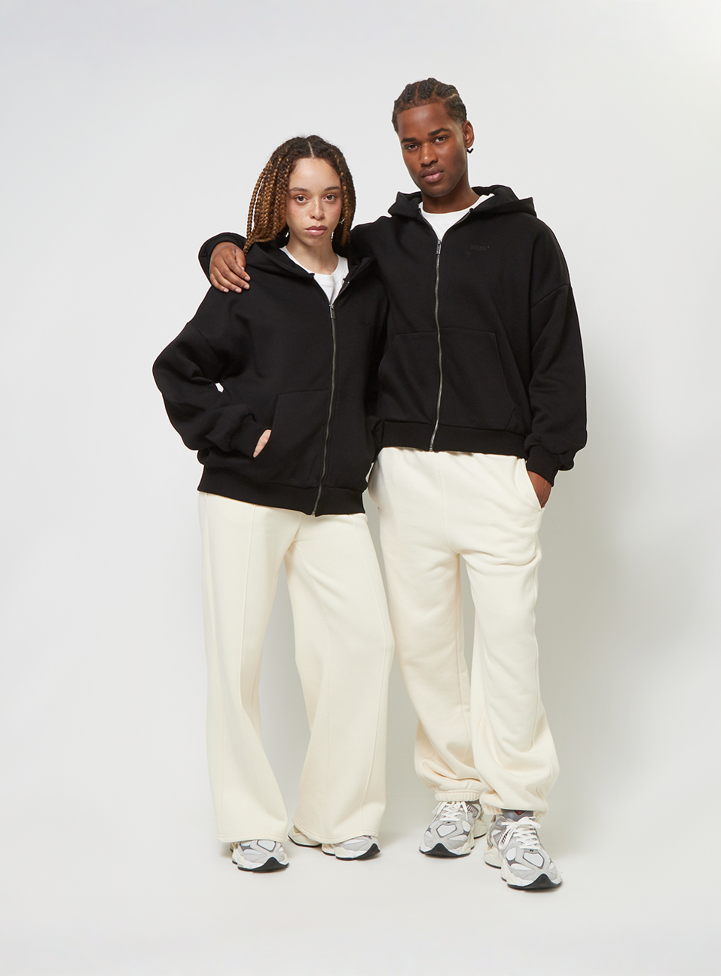 SNIPES, Small Logo Essential Oversized Zip Hoodie, black, Image 4 of 4