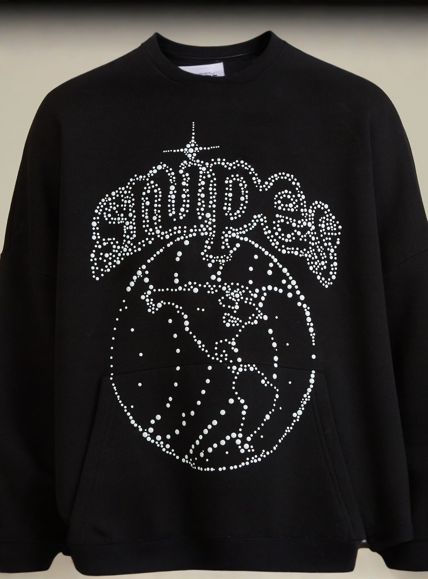 SNIPES, Globe Studs Oversized Hoodie, black, Image 3 of 6