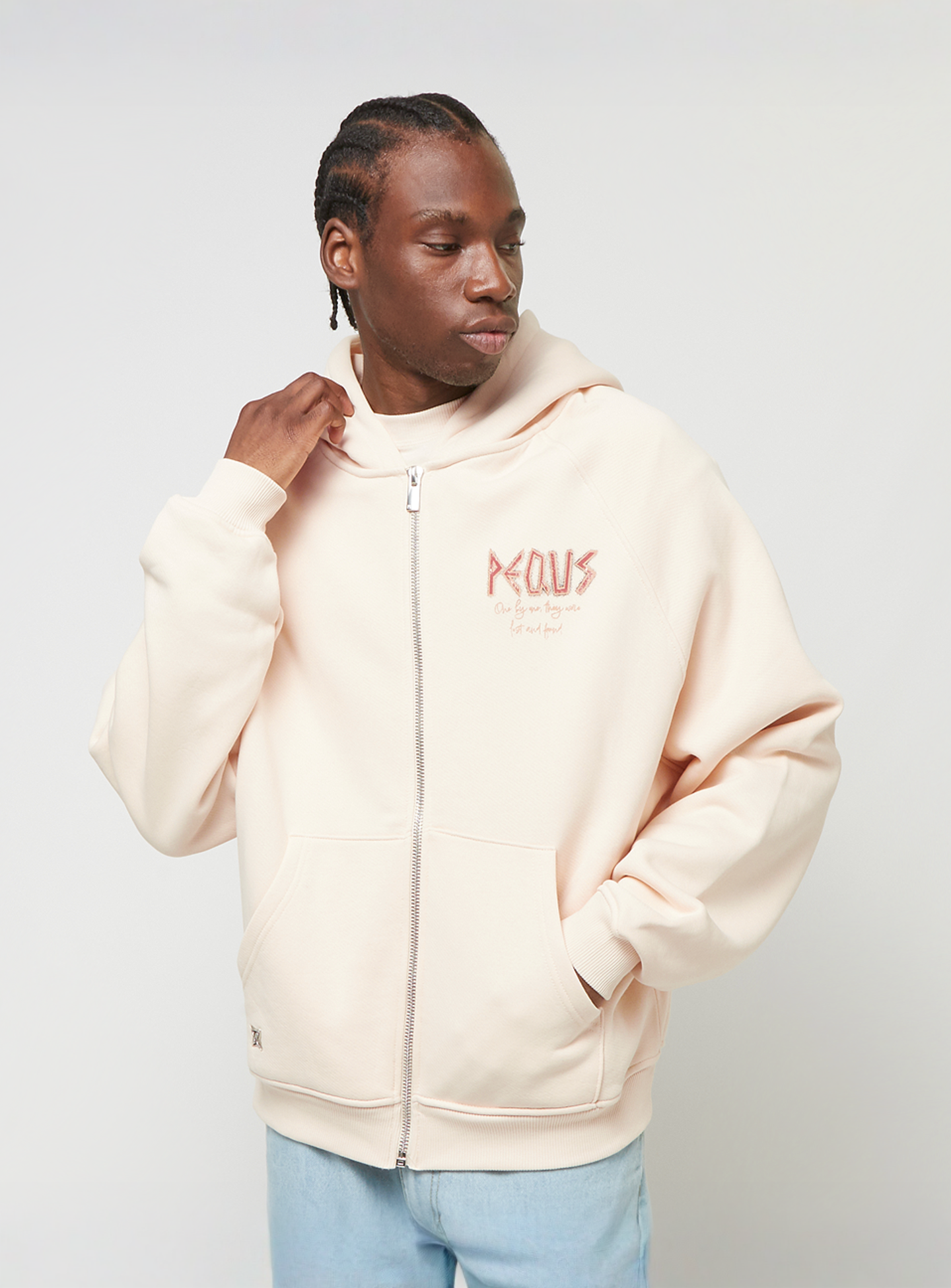 PEQUS, Ancient Love Story Zip-Hoodie, beige, Image 2 of 6