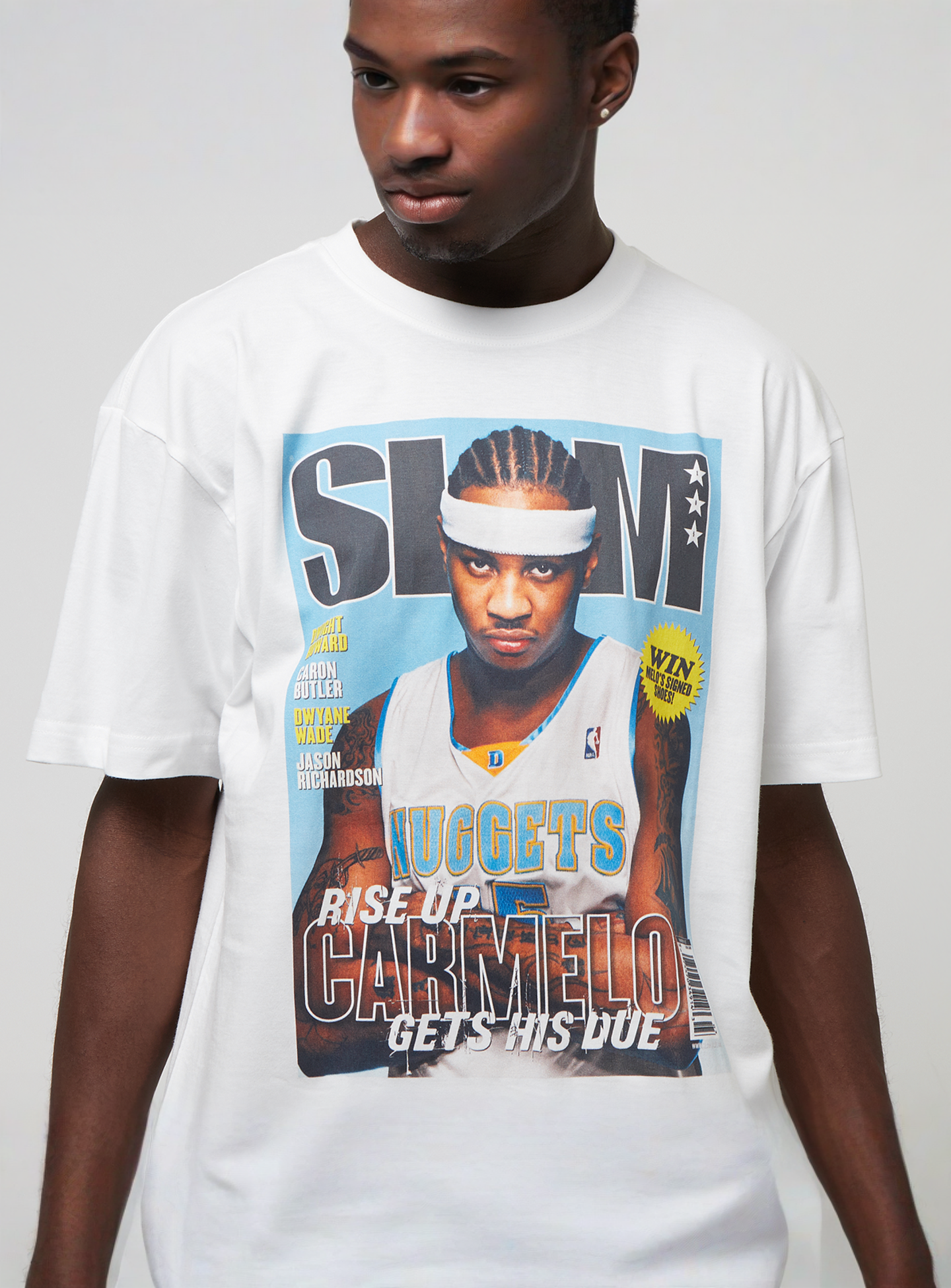 Mitchell & Ness, Slam Cover Tee Denver Nuggets, white, Image 3 of 4