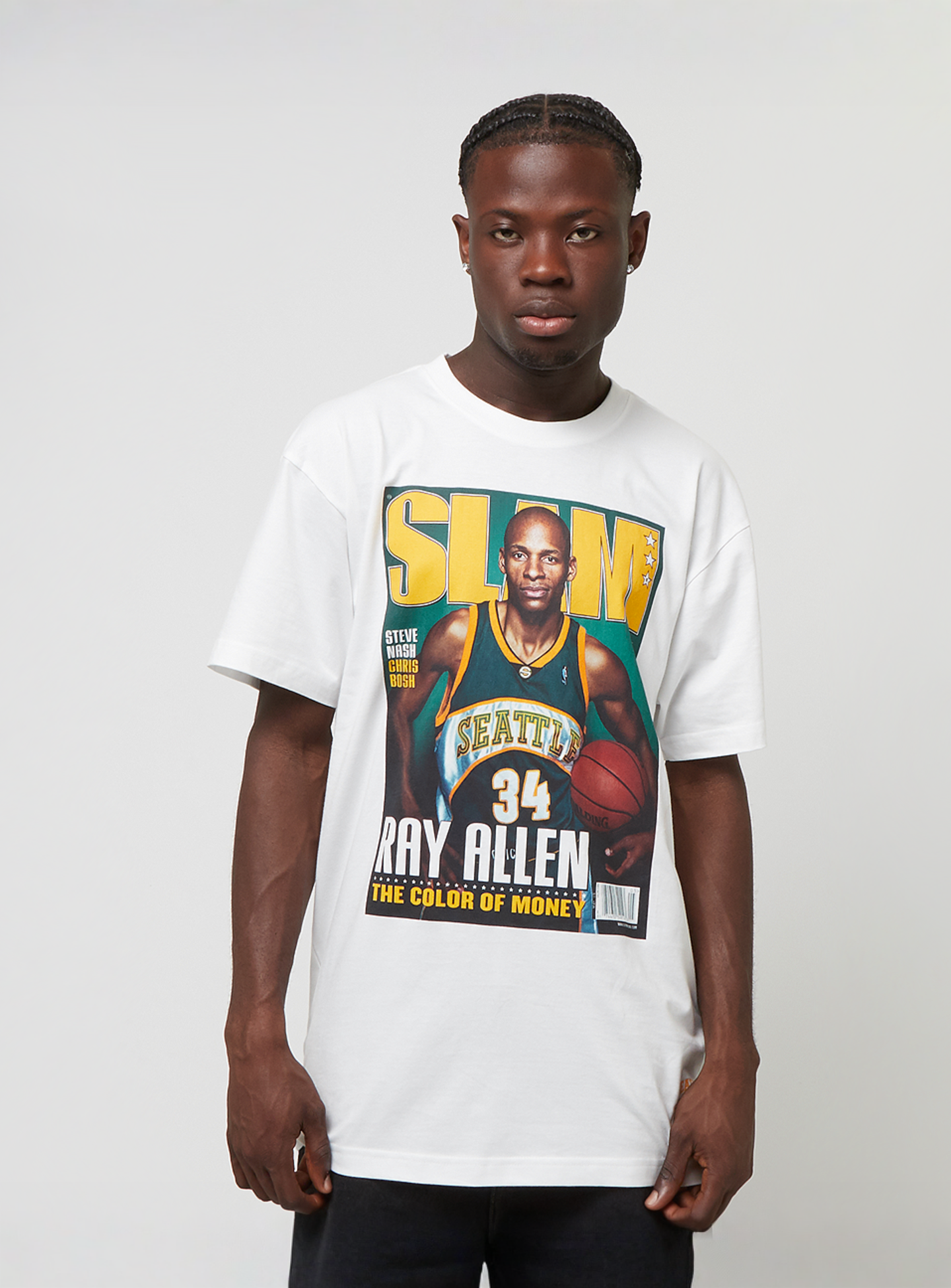 Mitchell & Ness, Slam Cover Tee Seattle Supersonics, white, Image 1 of 4