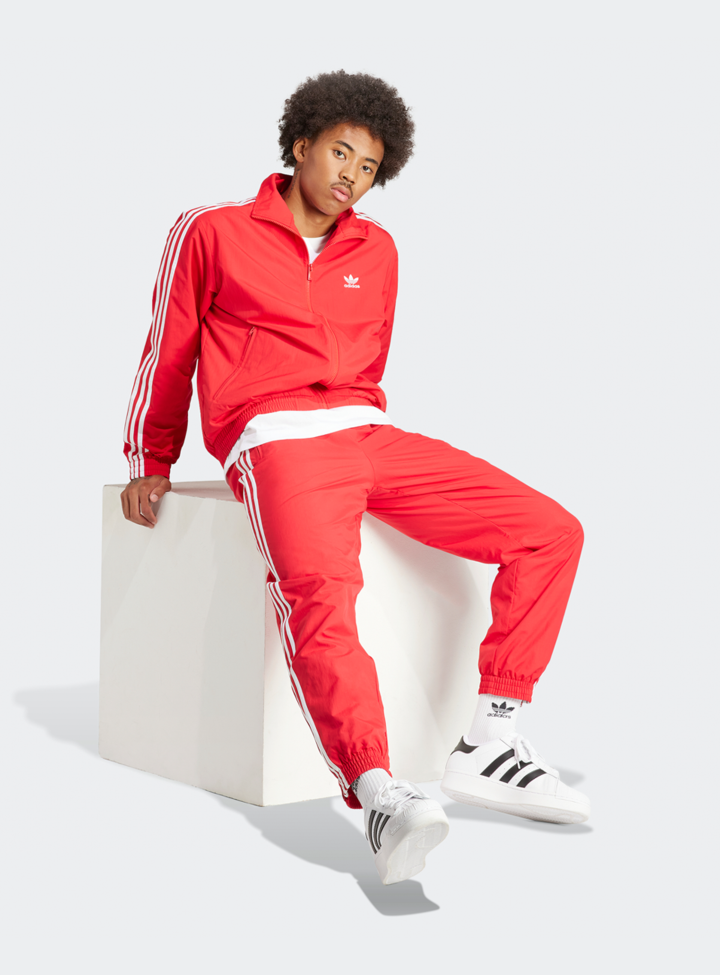 adidas Originals, adicolor Woven Firebird Track Jacket, red, Image 5 of 5