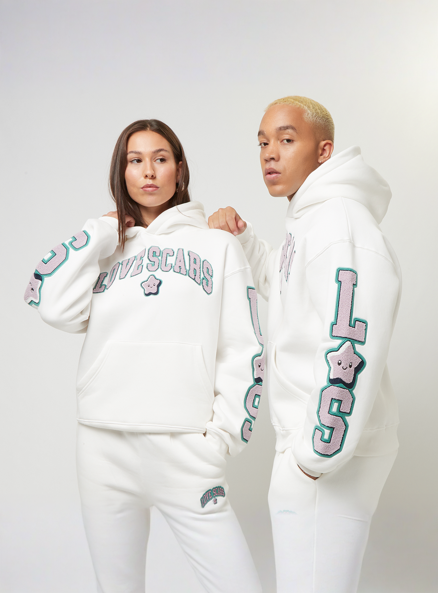Love Scars, College Star Hoodie, white, Image 1 of 6