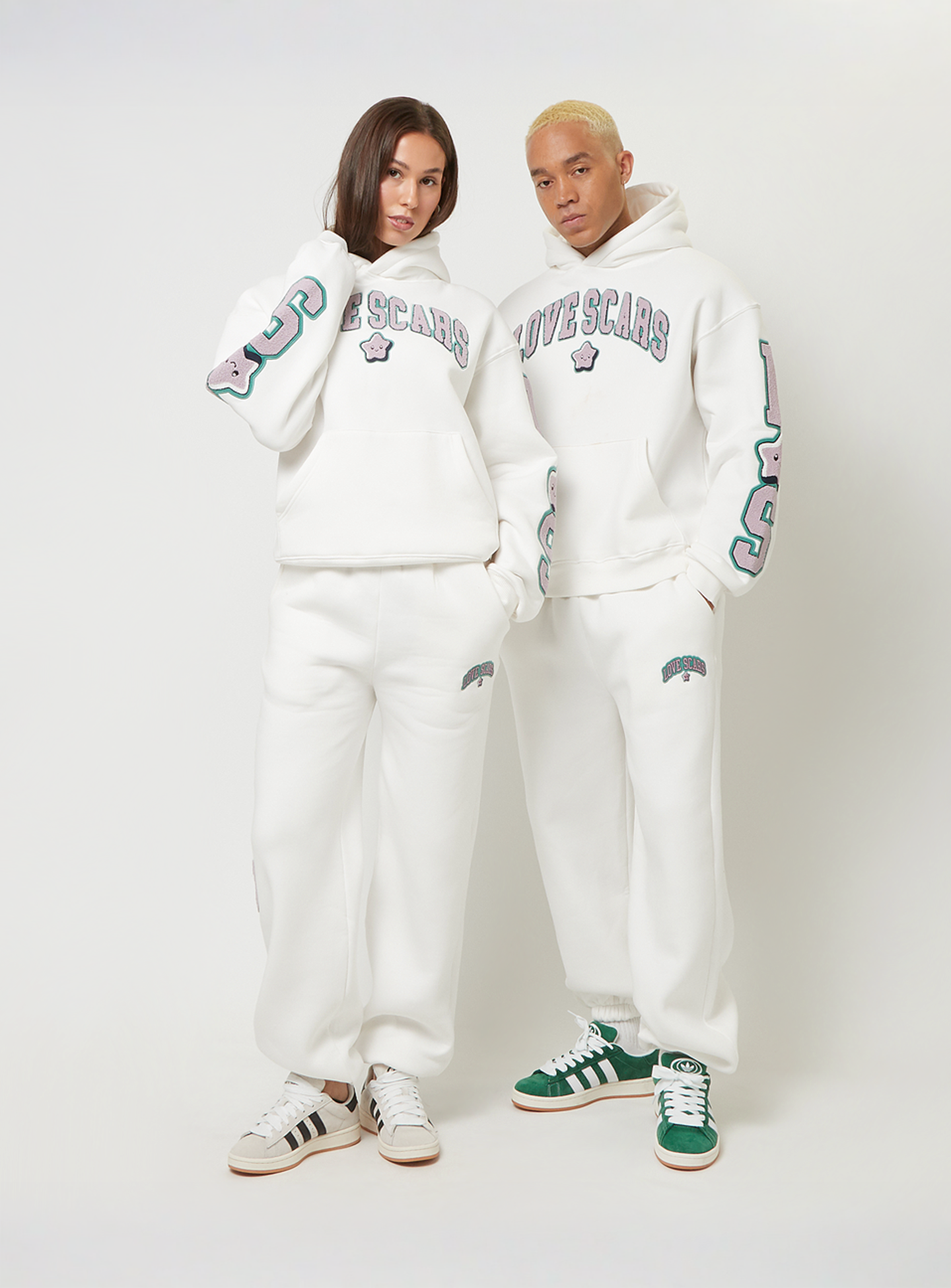 Love Scars, College Star Hoodie, white, Image 6 of 6