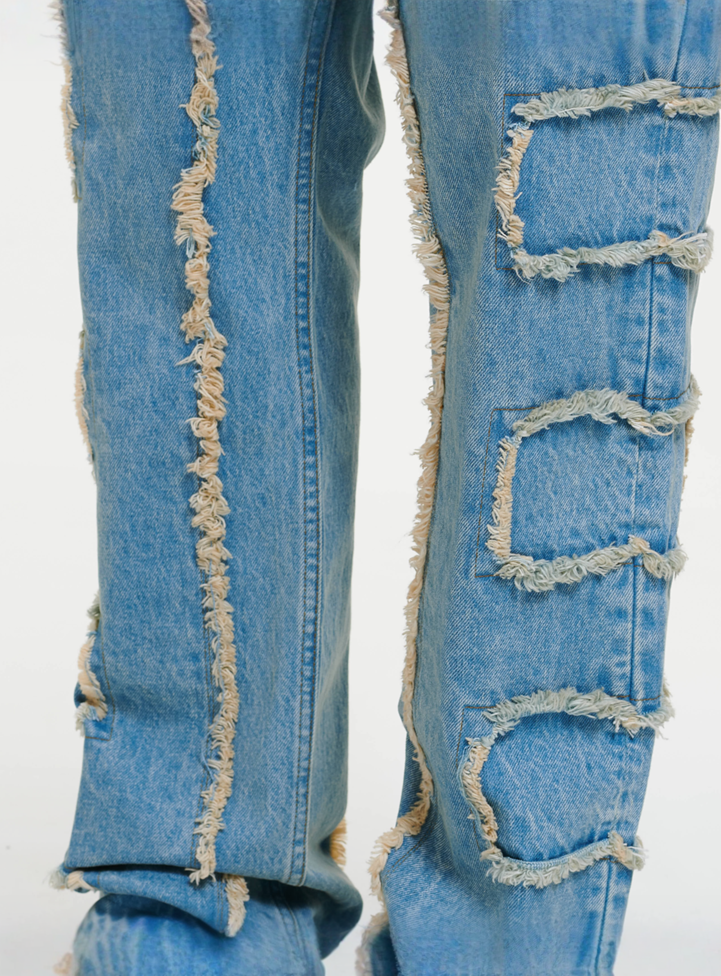 2Y STUDIOS, Kosa Destroyed Straight Jeans, blue, Image 3 of 6