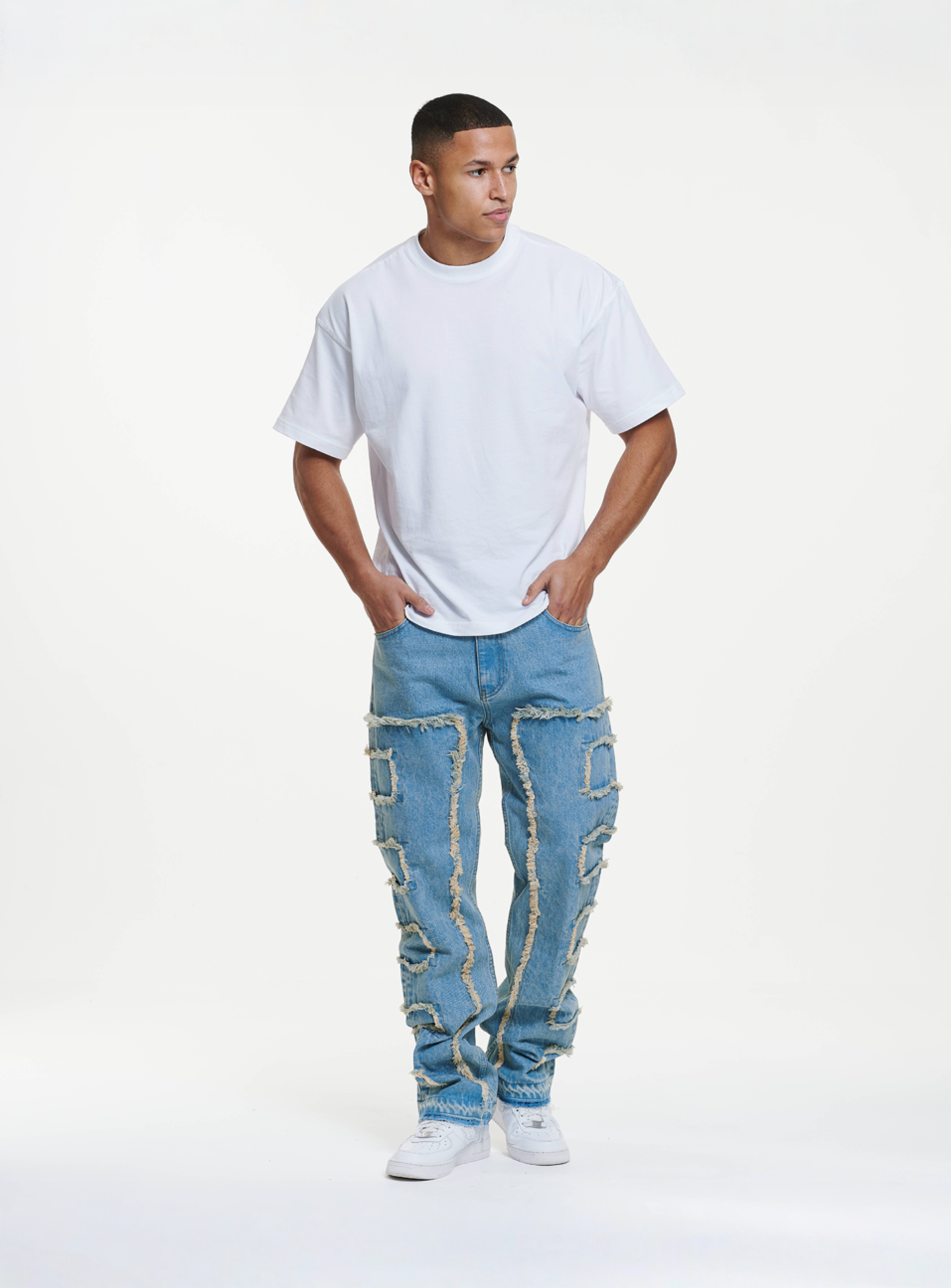 2Y STUDIOS, Kosa Destroyed Straight Jeans, blue, Image 6 of 6