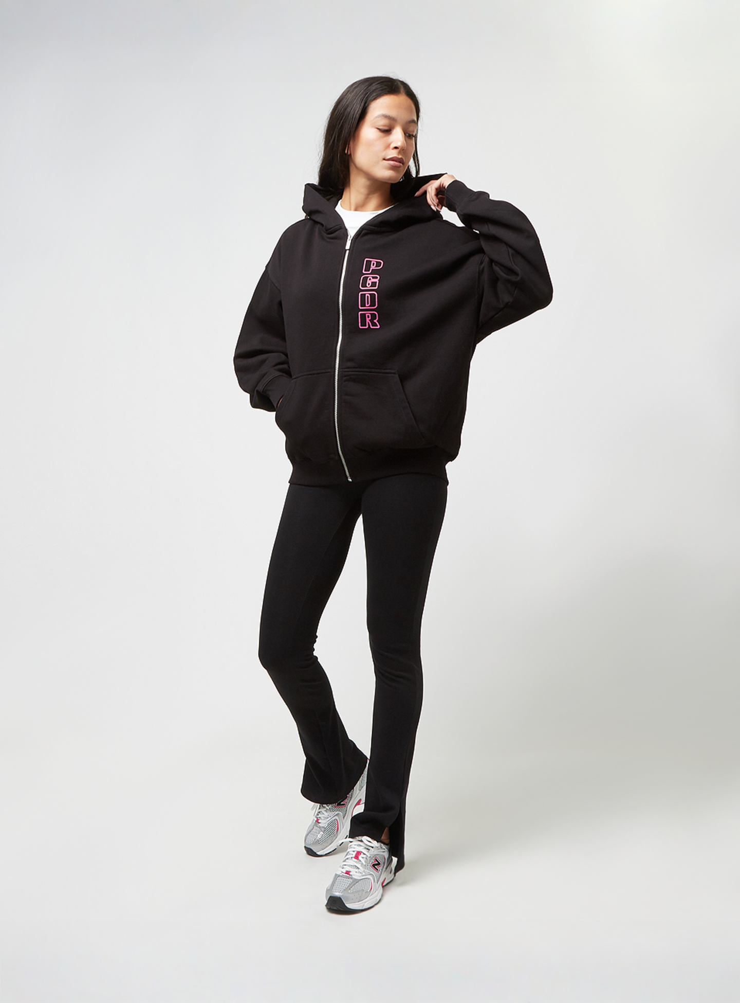 Pegador, Anna Oversized Sweat Jacket, black, Image 4 of 4