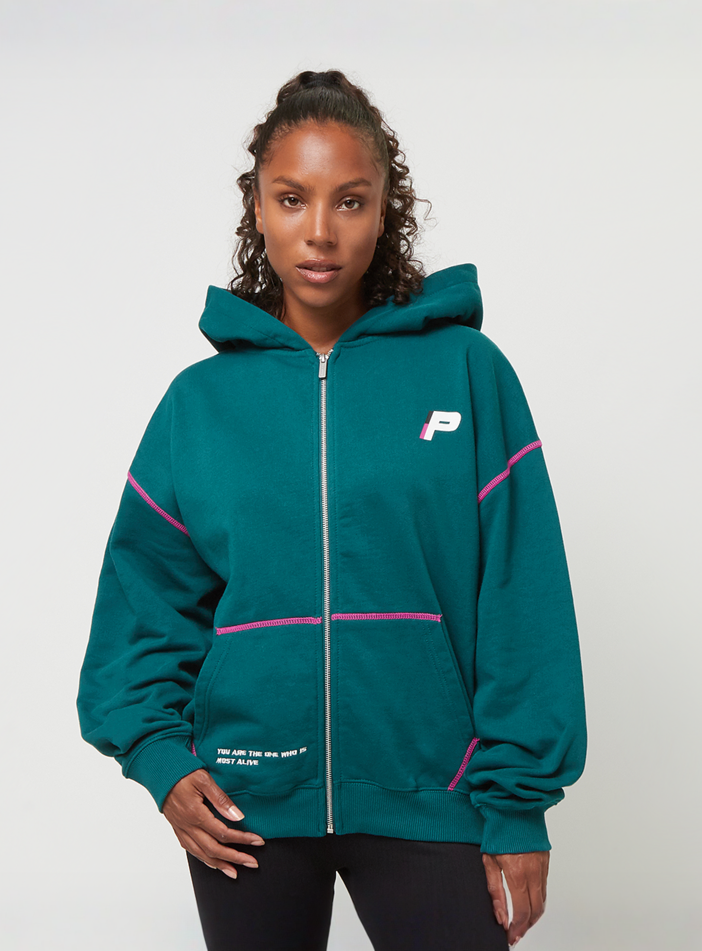 Pegador, Jenna Oversized Sweat Jacket, green, Image 1 of 6