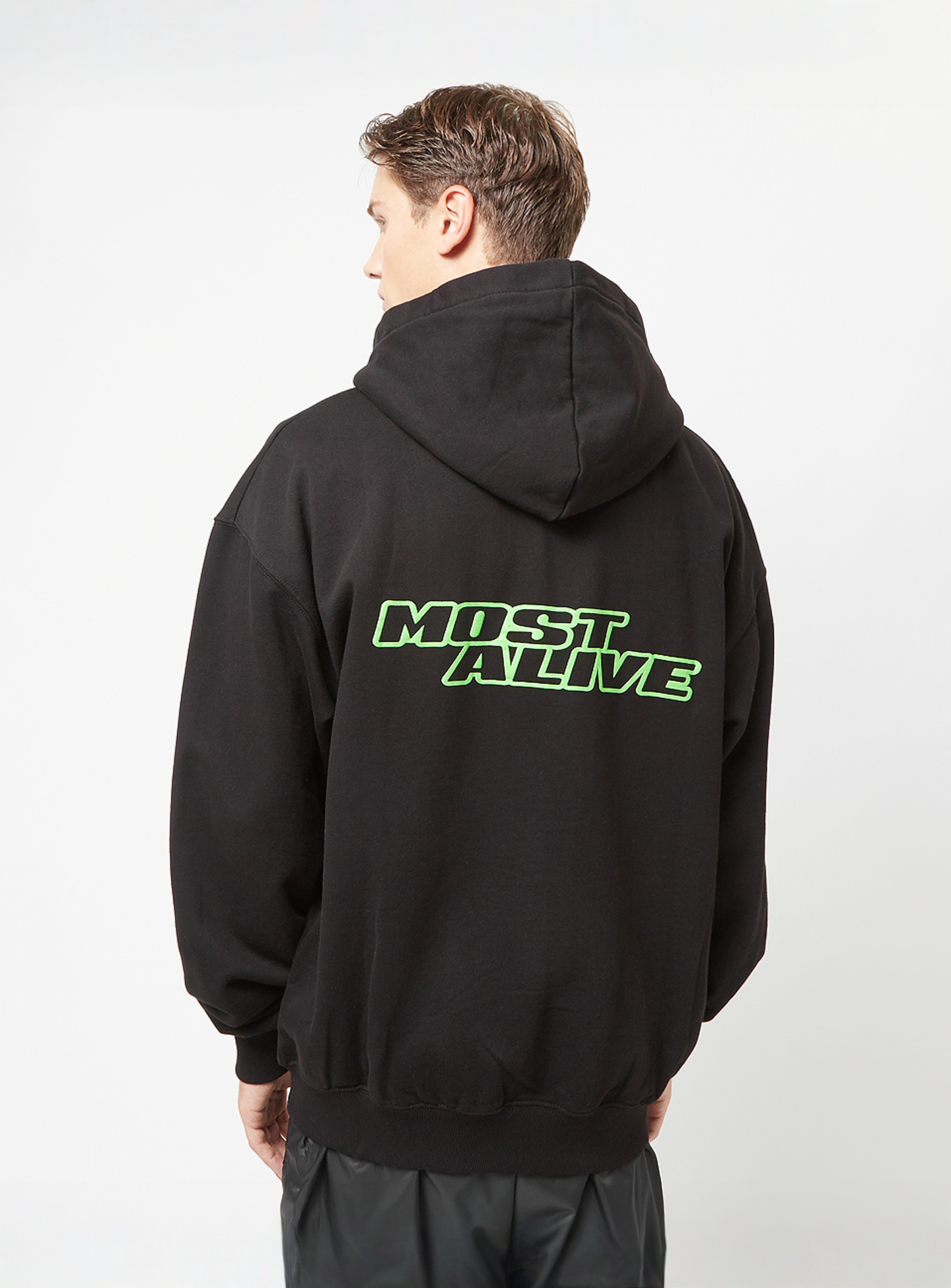 Pegador, Bowin Oversized Sweat Jacket, black, Image 2 of 5