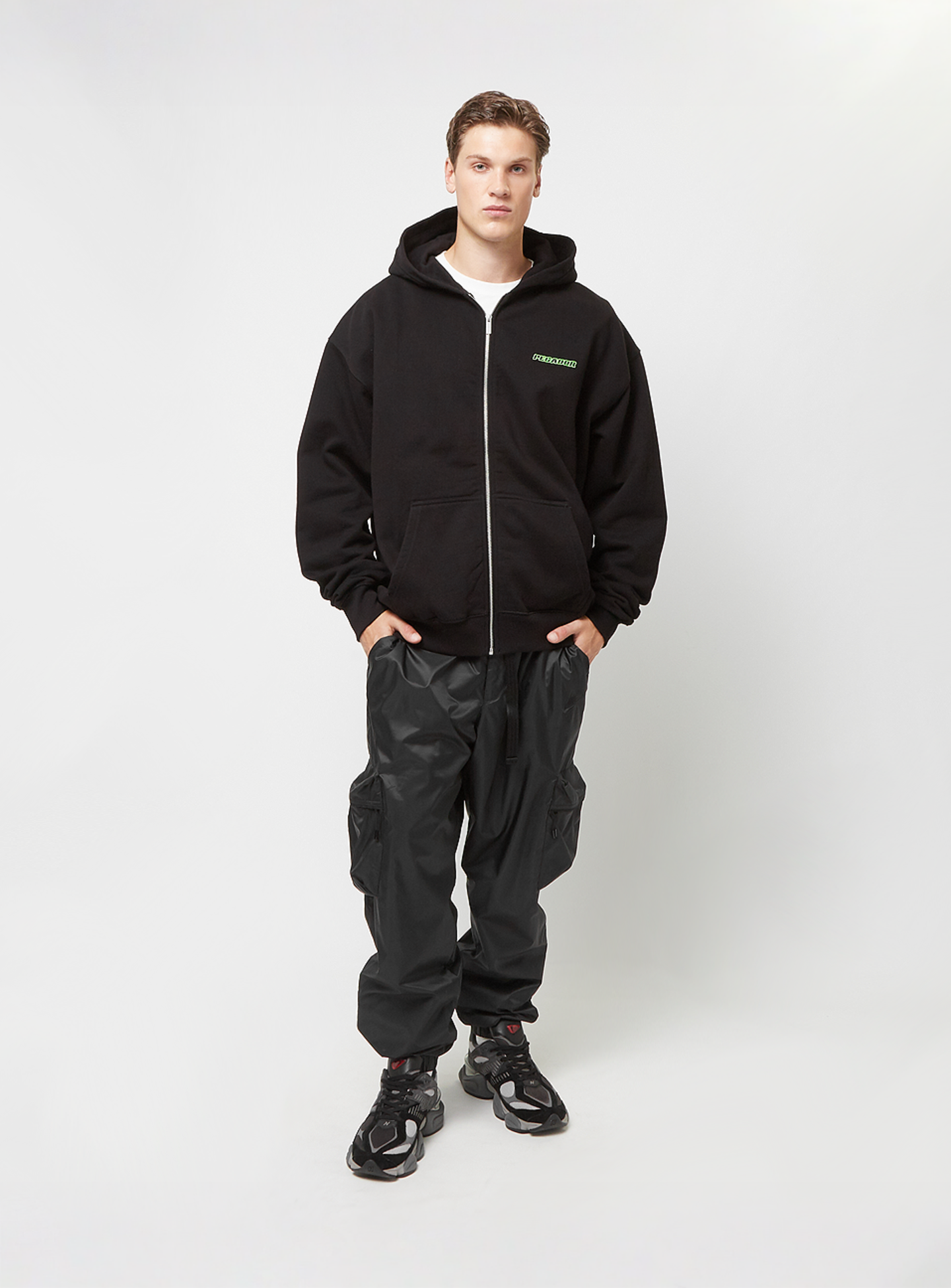 Pegador, Bowin Oversized Sweat Jacket, black, Image 5 of 5