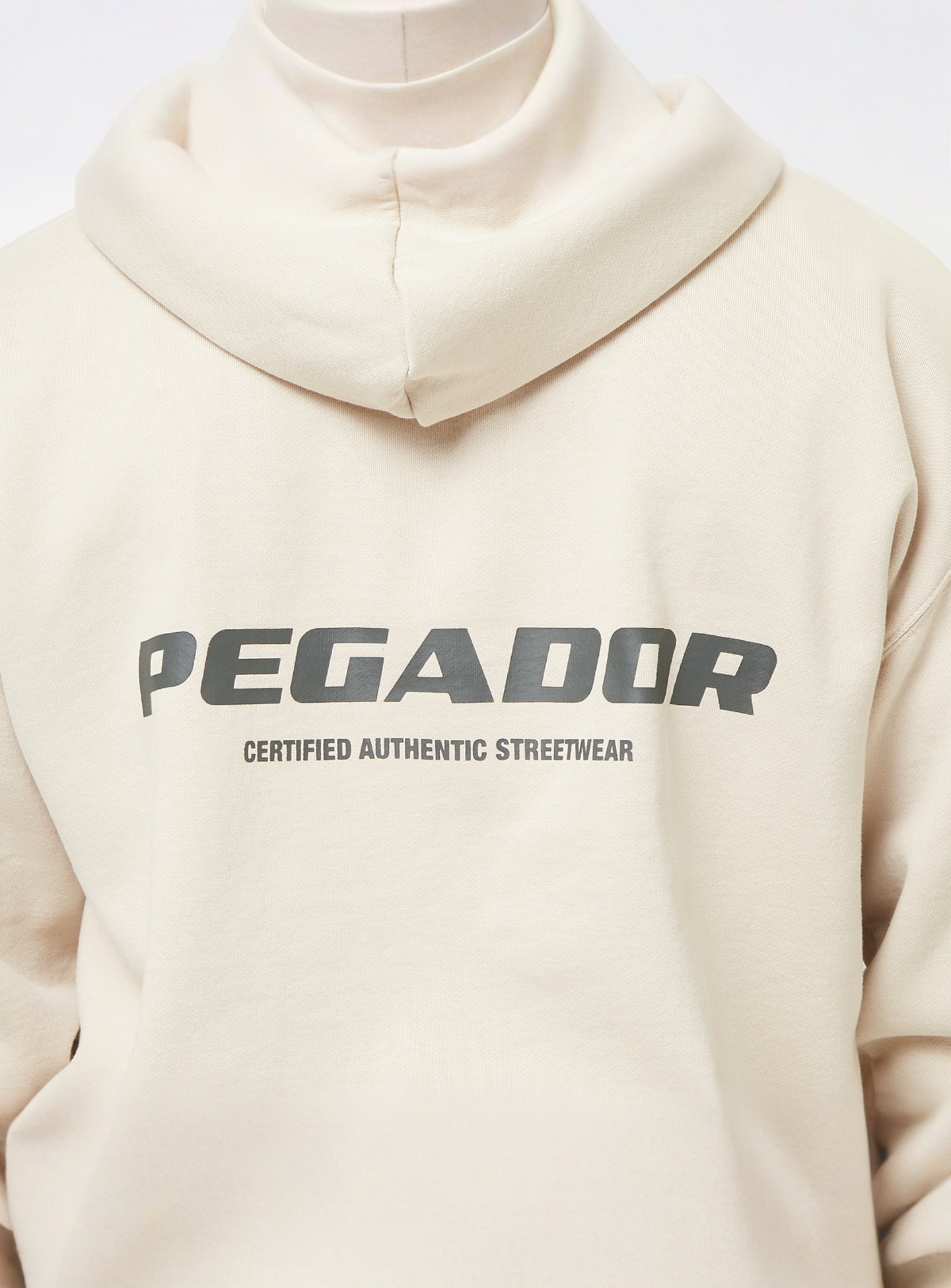 Pegador, Colne Logo Oversized Hoodie, beige, Image 4 of 5