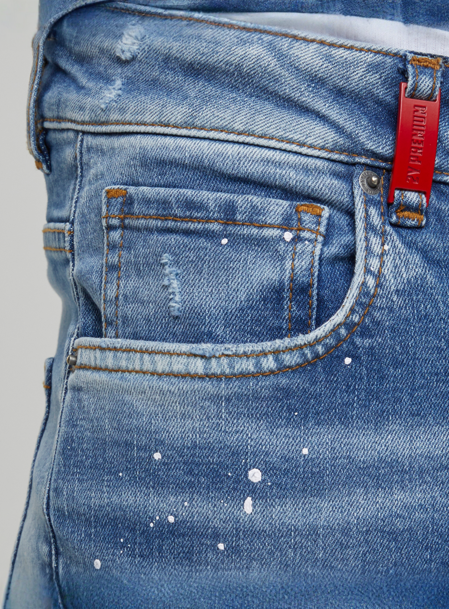 2Y STUDIOS, VICTOR RIPPED SLIM FIT JEANS Black, blue, Image 3 of 5