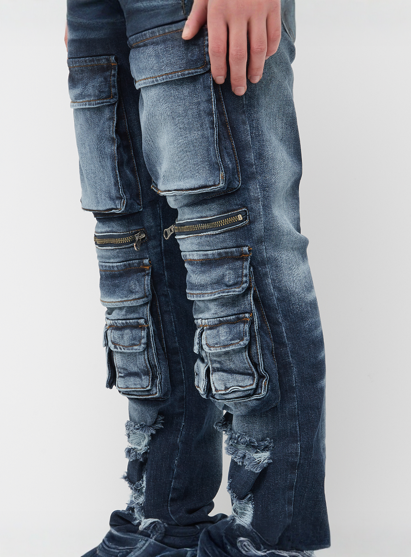 2Y STUDIOS, Esteban Multi Pocket Skinny, blue, Image 3 of 6