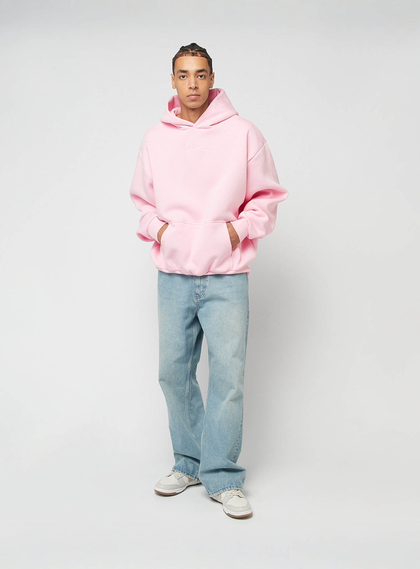 Karl Kani, Small Signature Essential Oversized Hoodie, light pink, Image 4 of 4