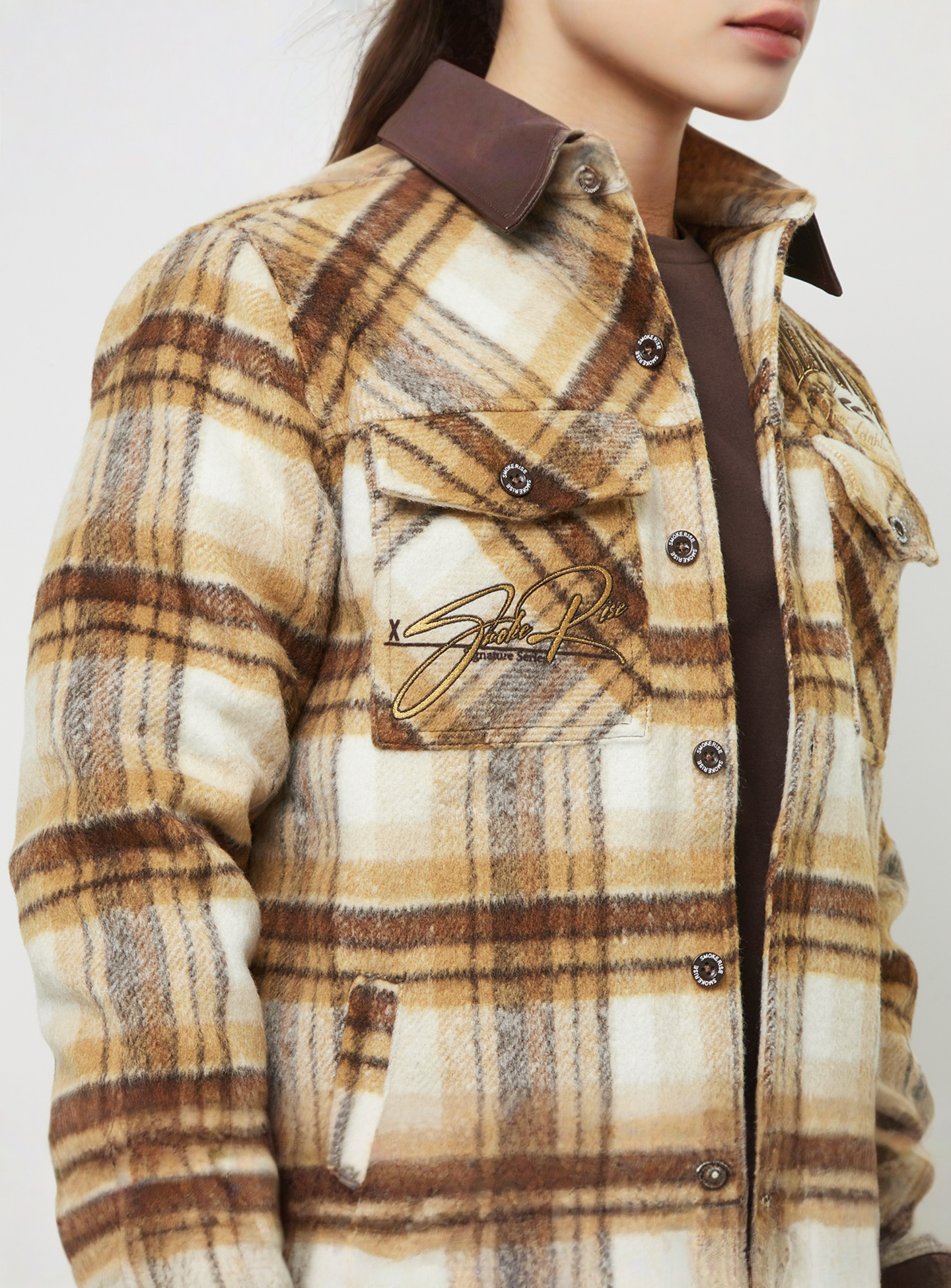 Smoke Rise, Quilted Lining Shacket, beige, Image 3 of 6