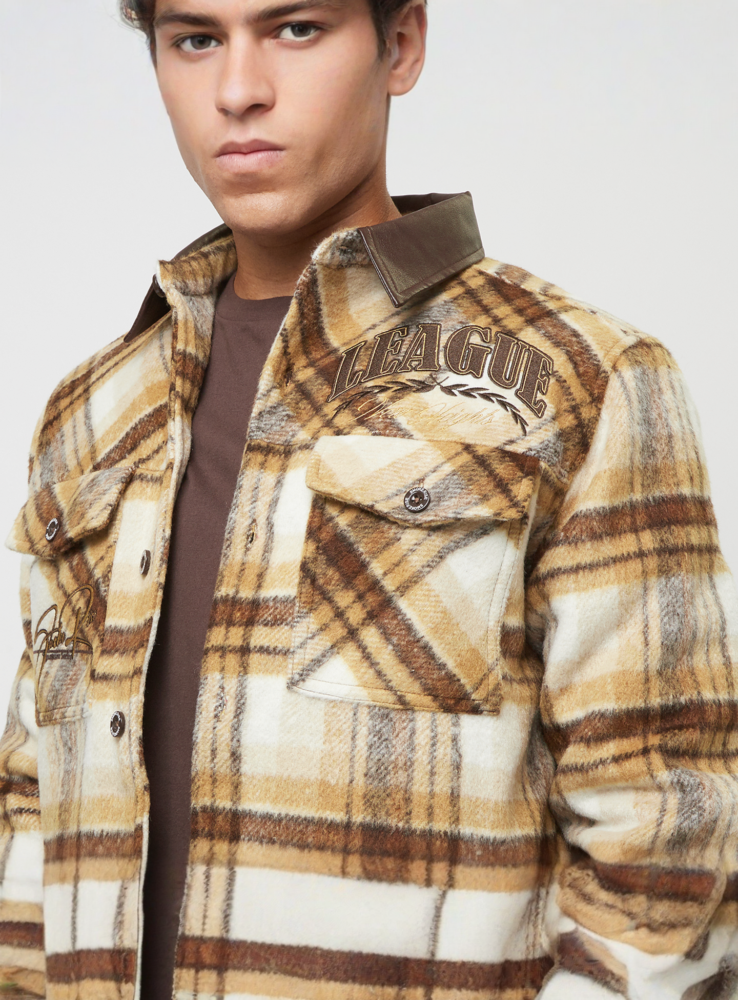 Smoke Rise, Quilted Lining Shacket, beige, Image 4 of 6