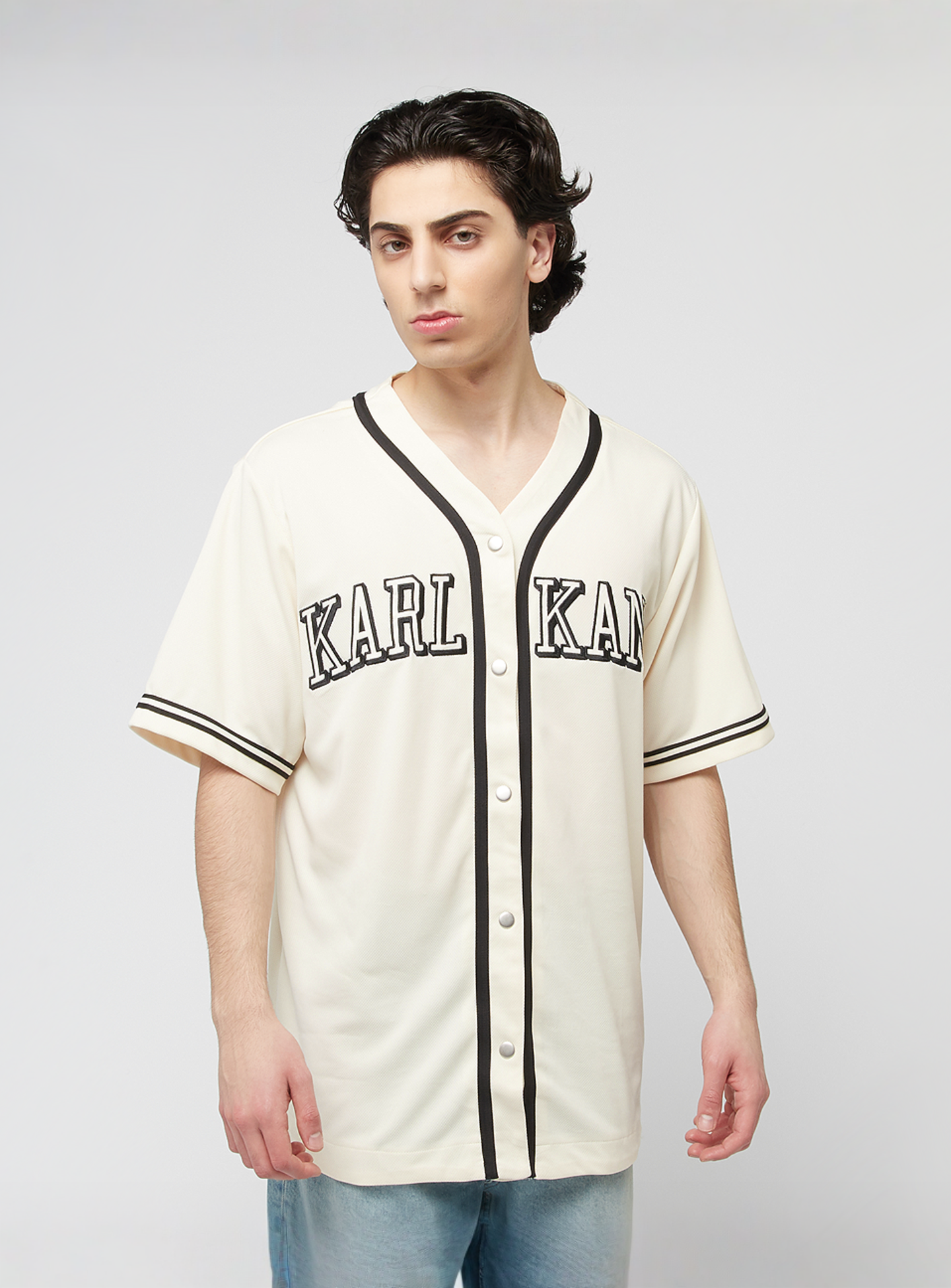 Karl Kani, College Baseballshirt, beige, Image 1 of 4