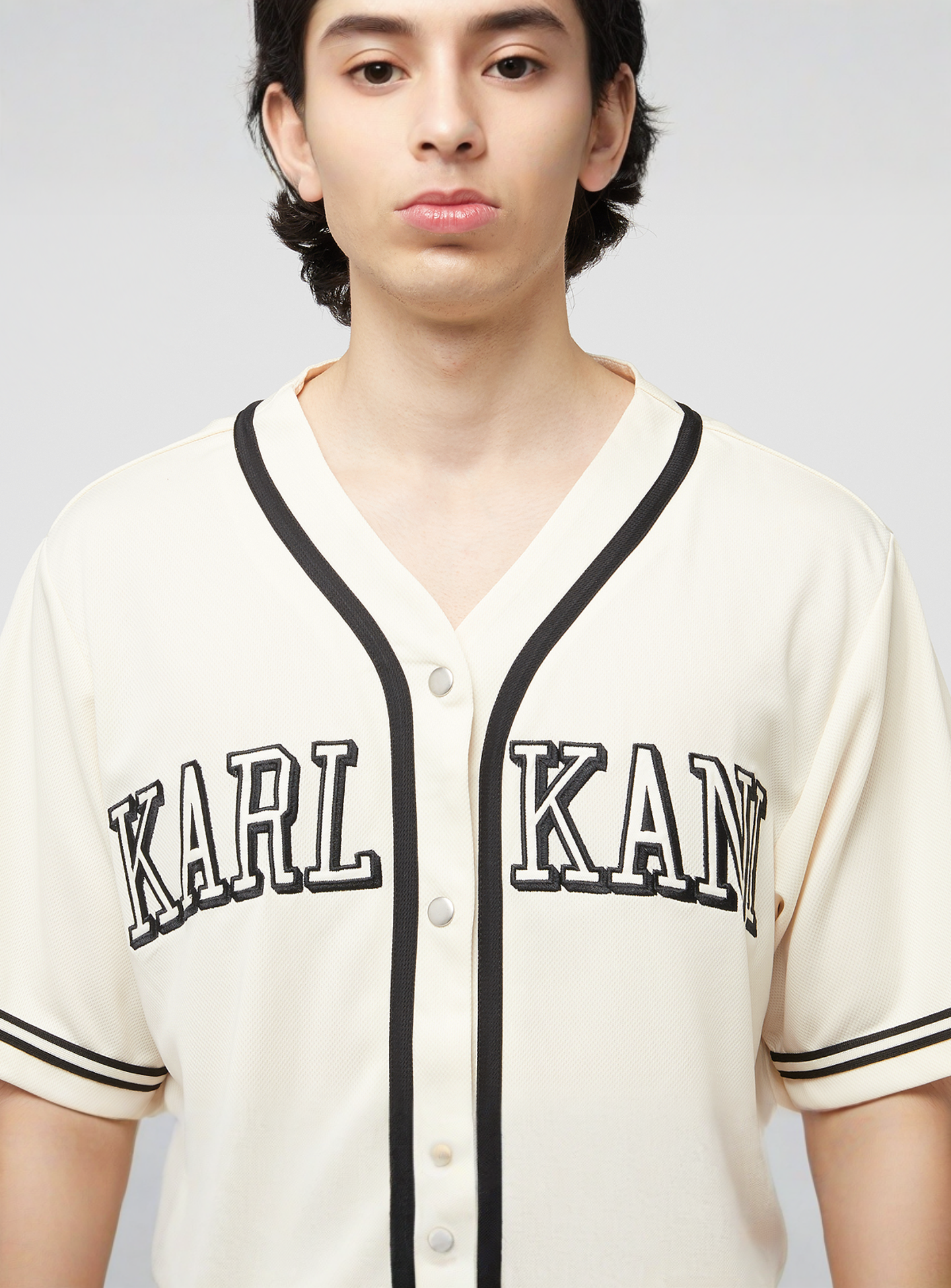 Karl Kani, College Baseballshirt, beige, Image 3 of 4