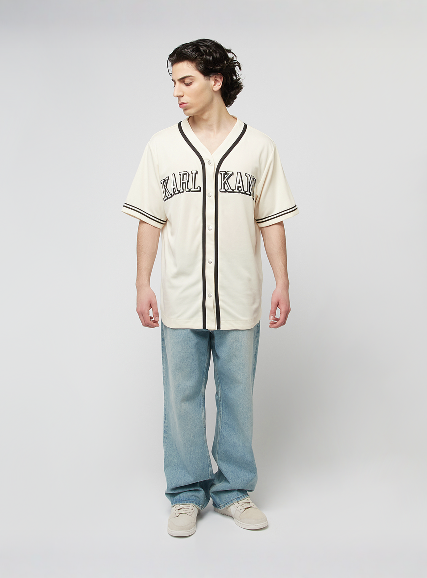 Karl Kani, College Baseballshirt, beige, Image 4 of 4