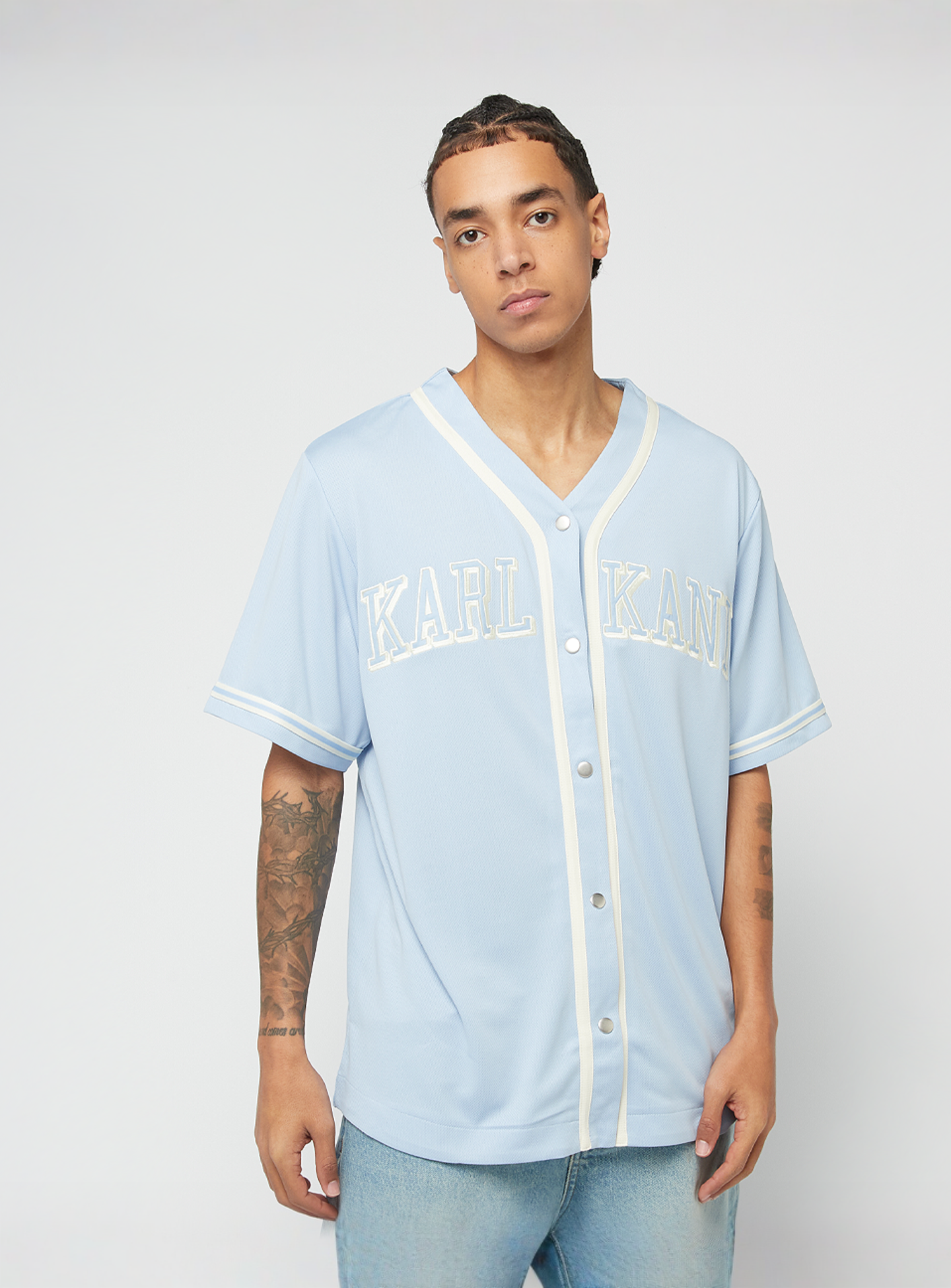Karl Kani, College Baseballshirt, blue, Image 1 of 4