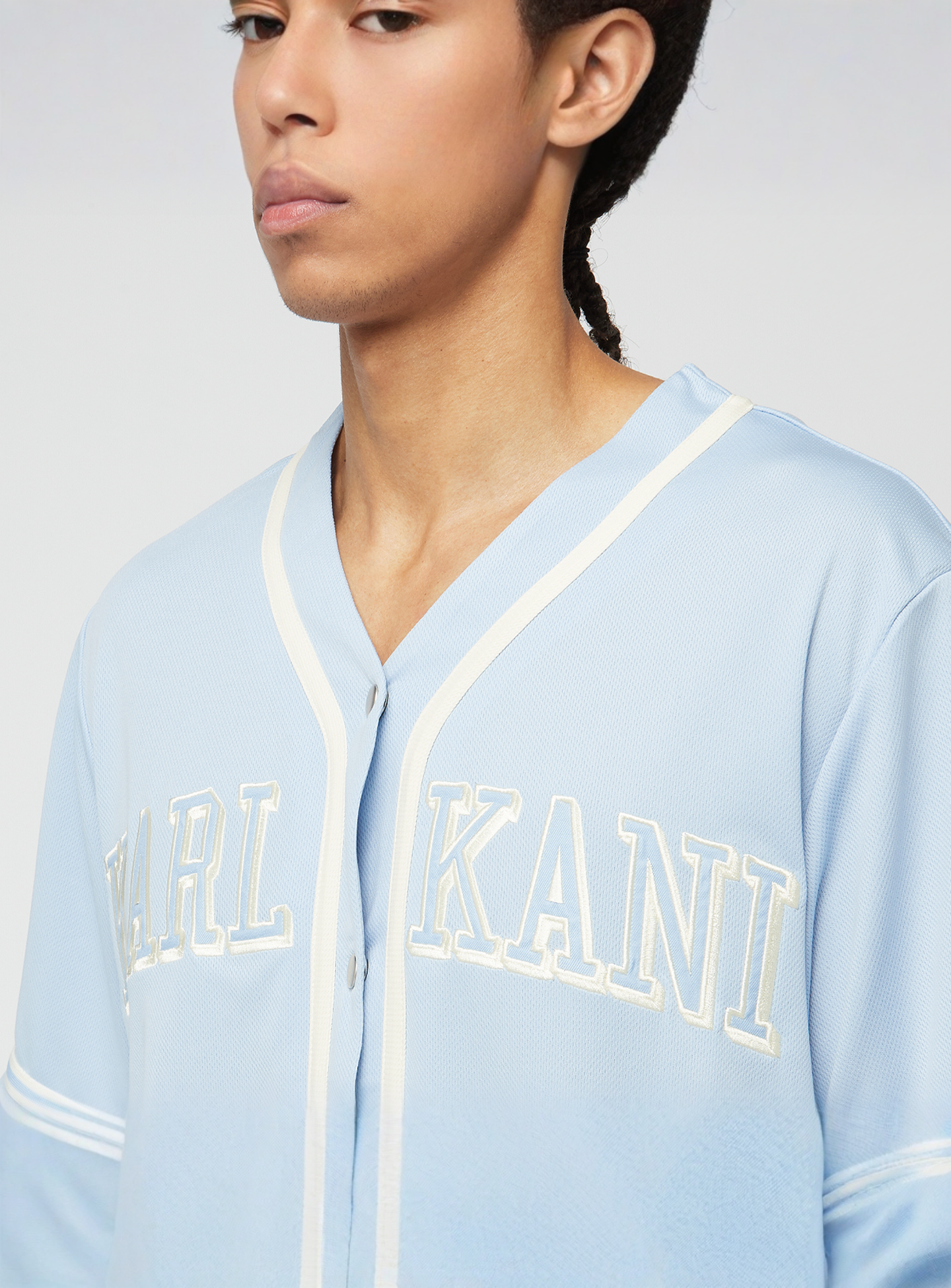Karl Kani, College Baseballshirt, blue, Image 3 of 4