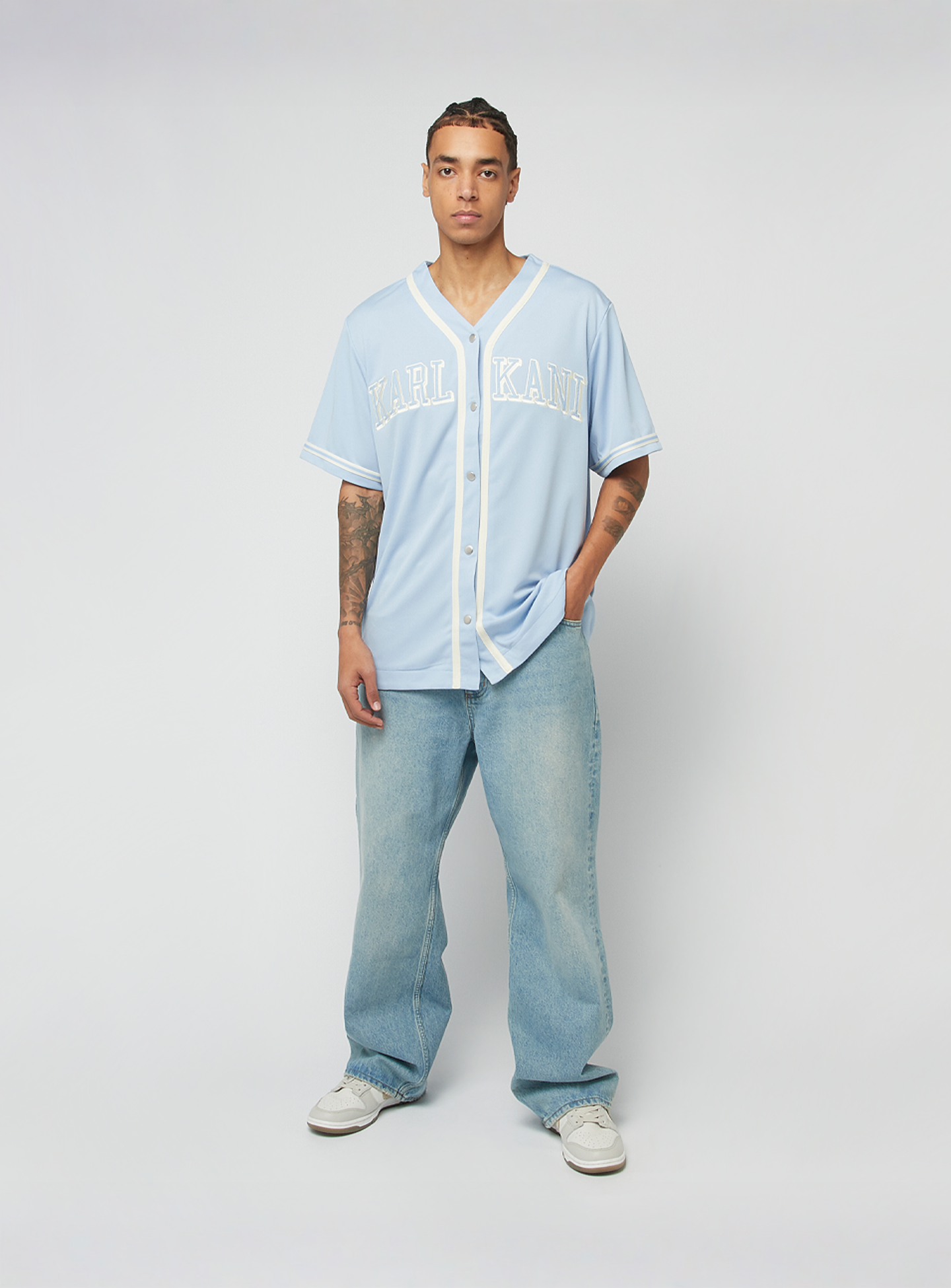Karl Kani, College Baseballshirt, blue, Image 4 of 4