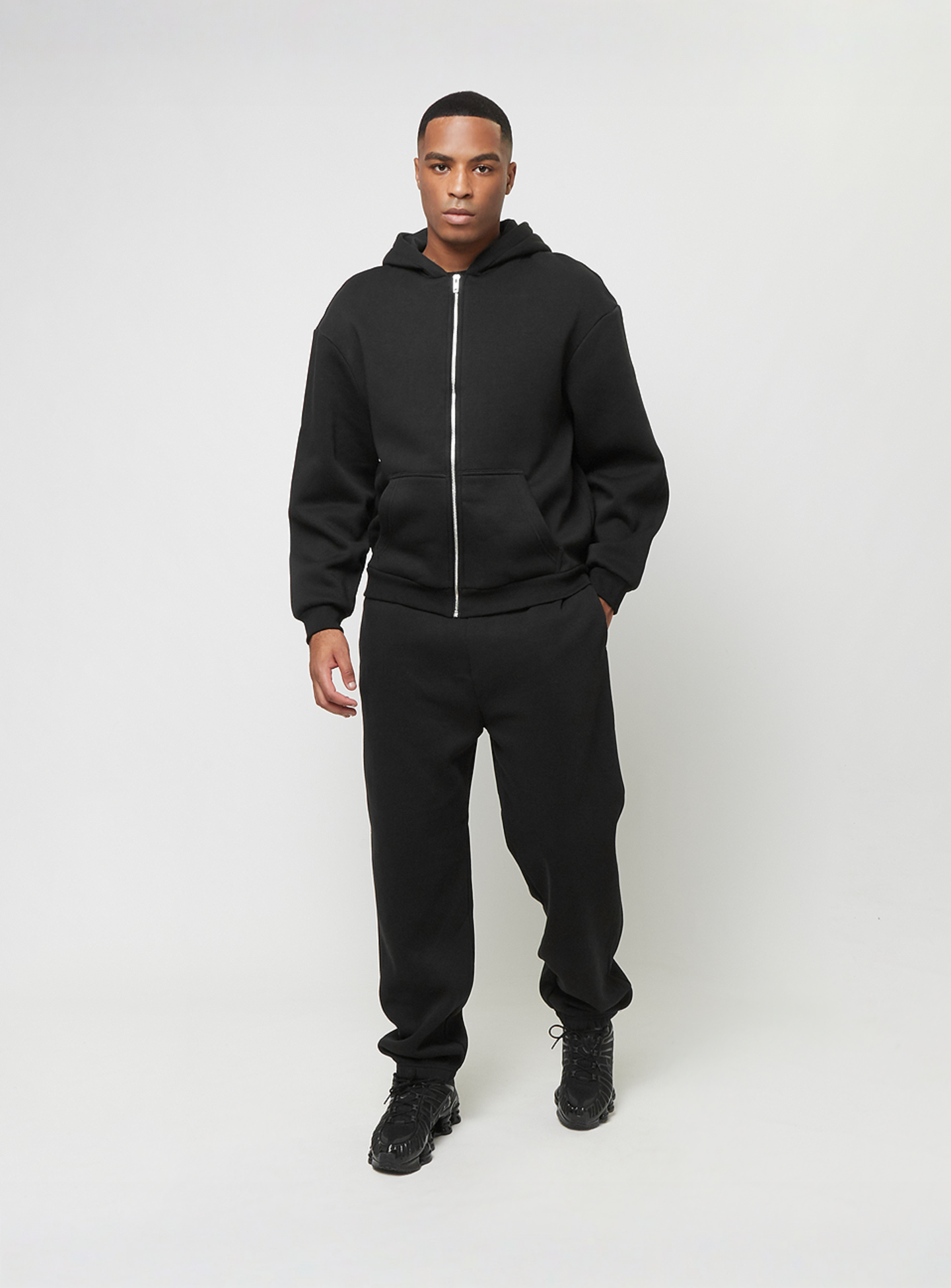 Urban Classics, Fluffy Zip Hoody, black, Image 4 of 4
