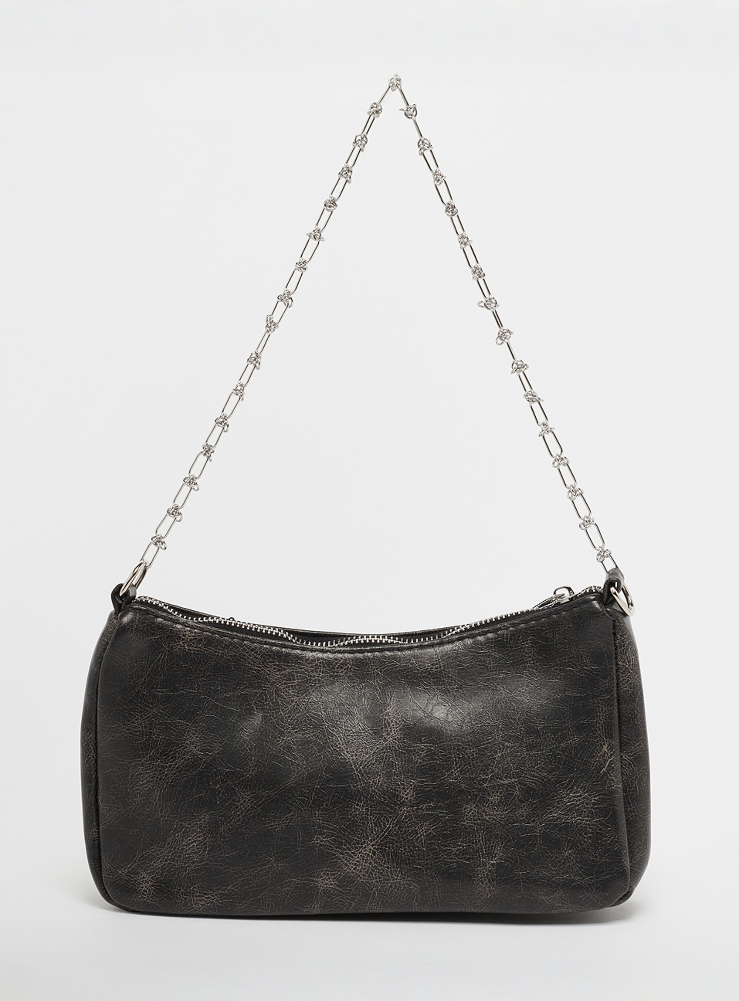 Karl Kani, OG Crackle PU Knot Chain Shoulder Bag, black, Image 3 of 6