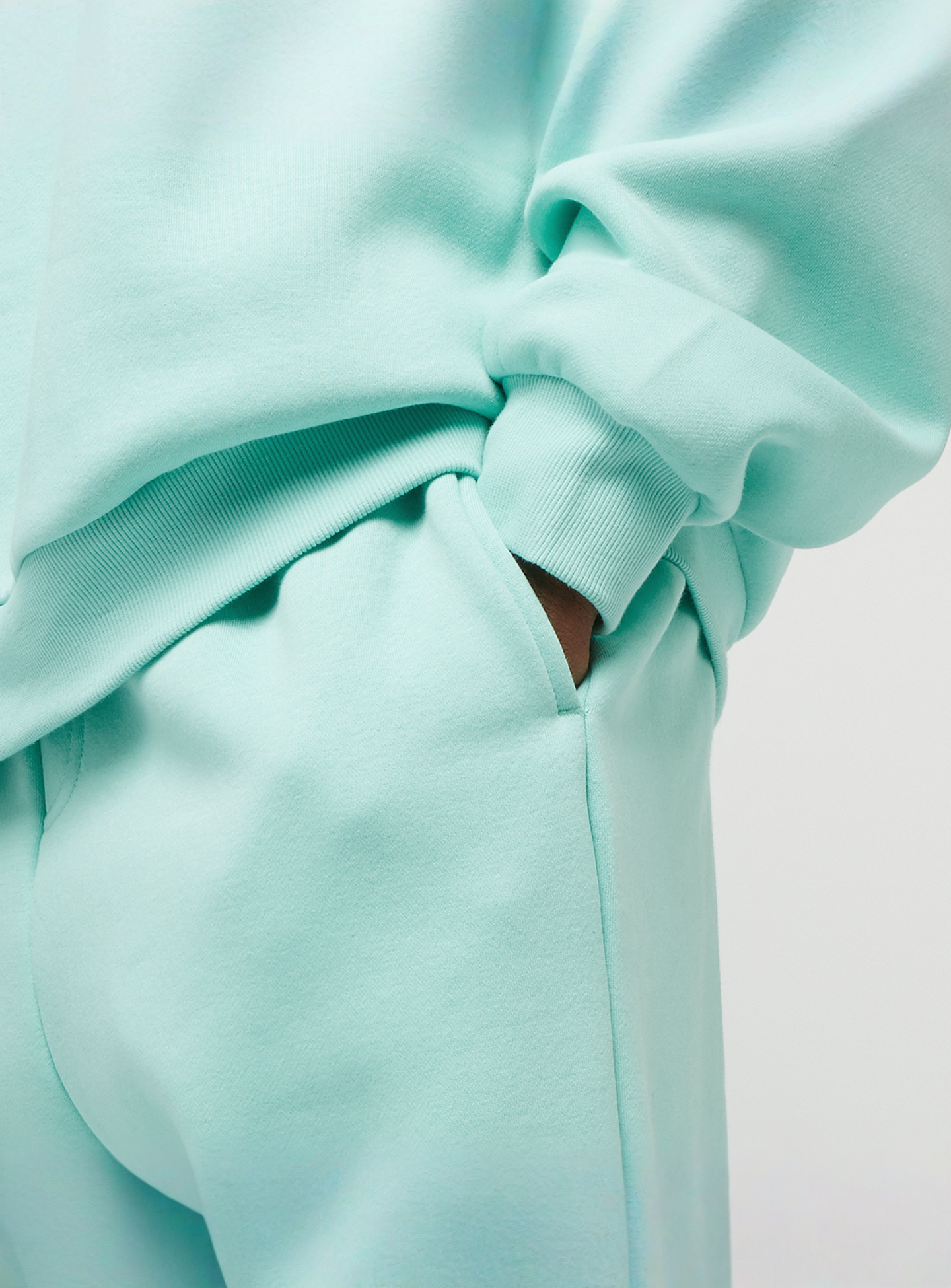 Urban Classics, Fluffy Trackpants, turquoise, Image 3 of 4