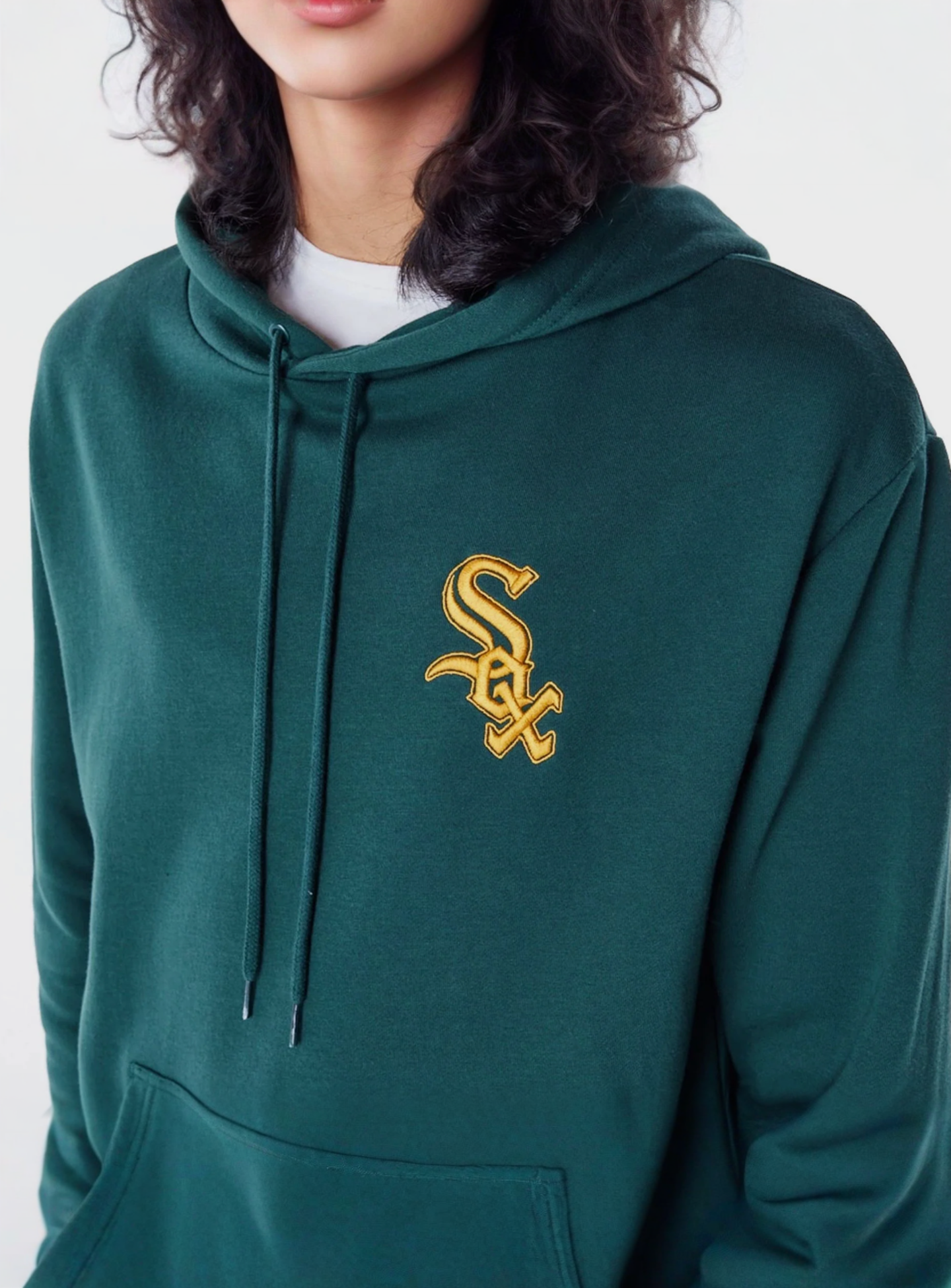 New Era, Chicago White Sox League Essential Oversized Hoodie, green, Image 3 of 6