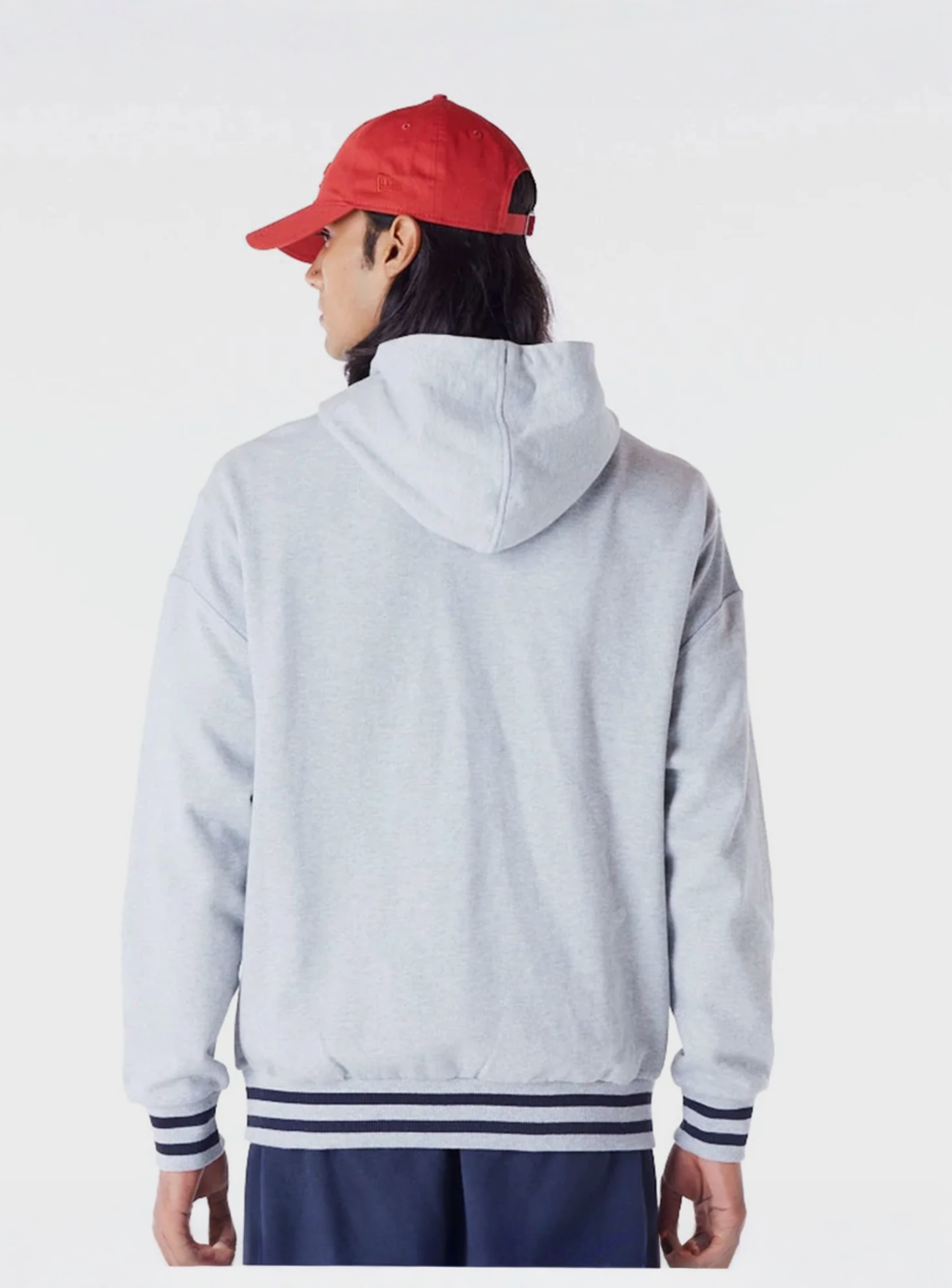 New Era, LA Dodgers MLB Rib Infill Oversized Hoodie, grey, Image 2 of 6