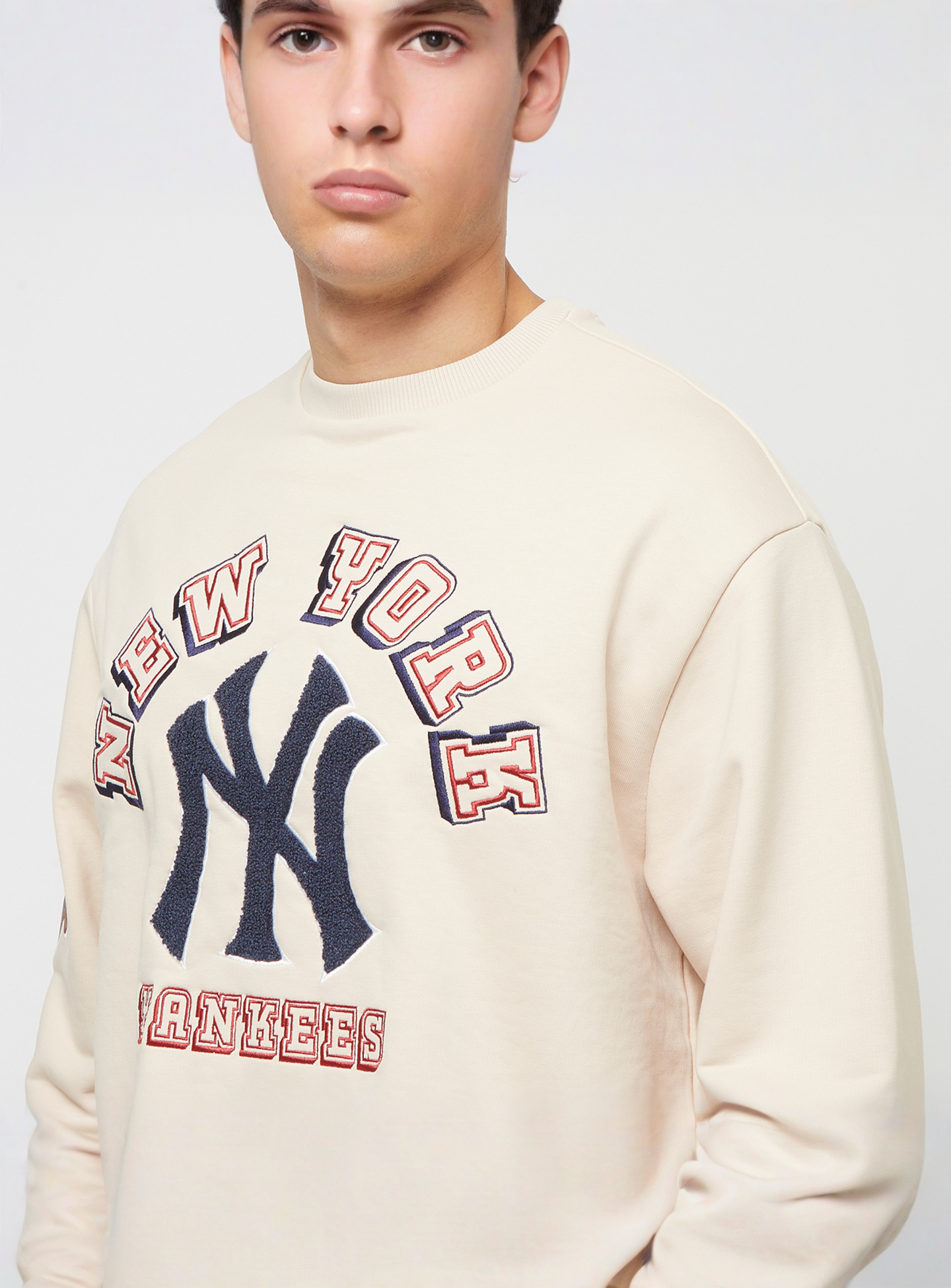 New Era, World Series Oversized Crew New York Yankees, beige, Image 3 of 6