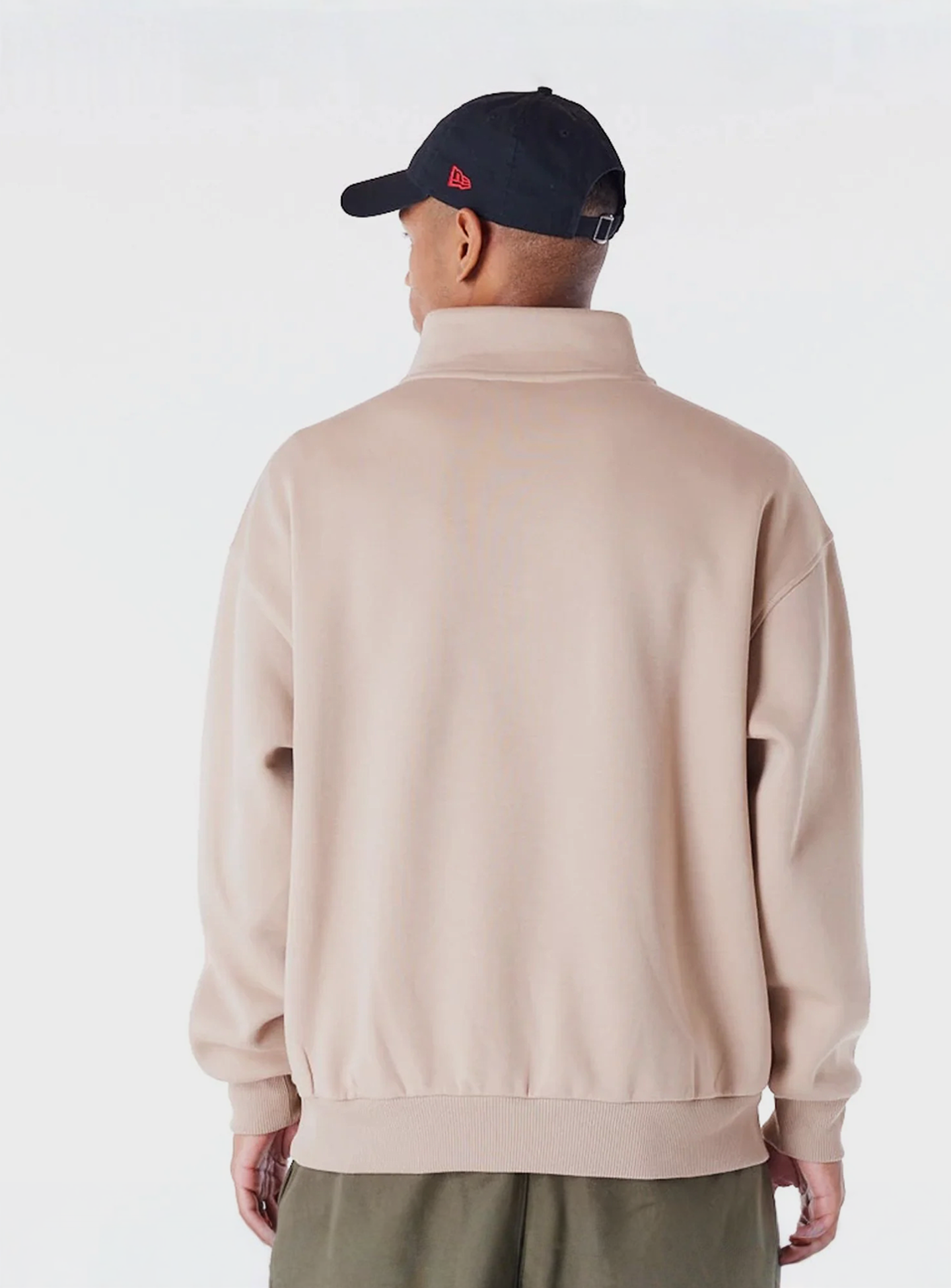 New Era, Lifestyle Quarter Zip Sweater, beige, Image 2 of 6