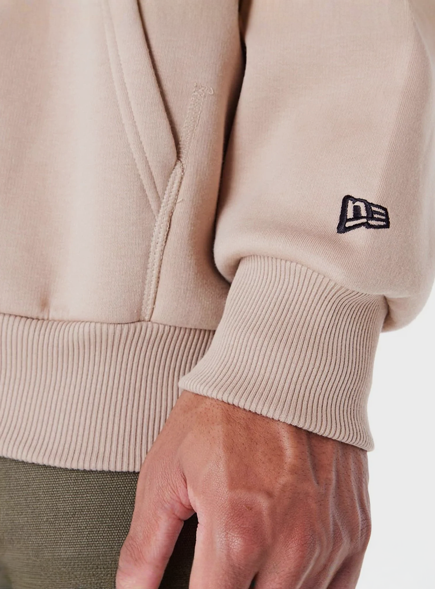 New Era, Lifestyle Quarter Zip Sweater, beige, Image 5 of 6