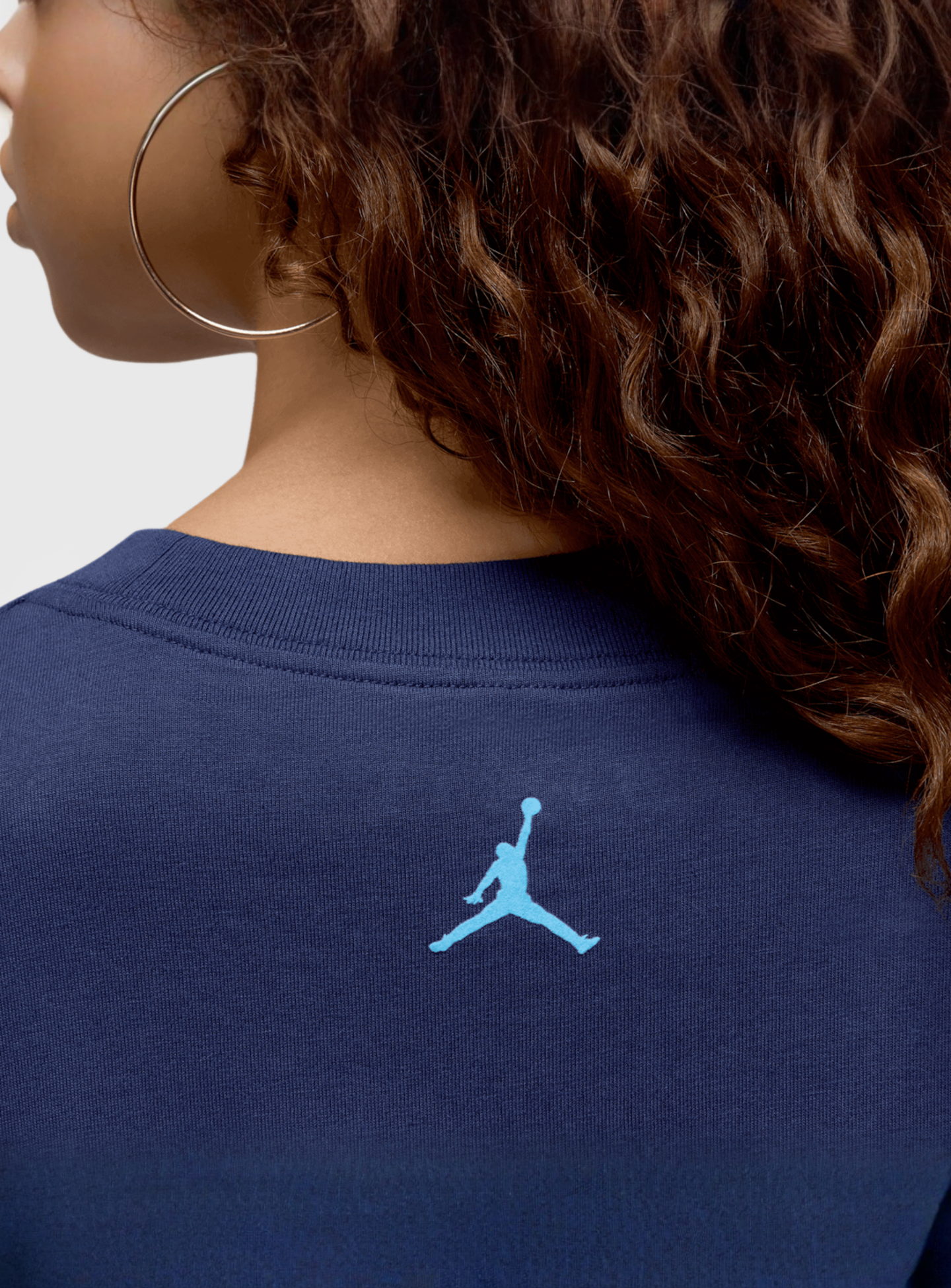 Jordan, Flocked Holiday T-Shirt, blue, Image 4 of 5