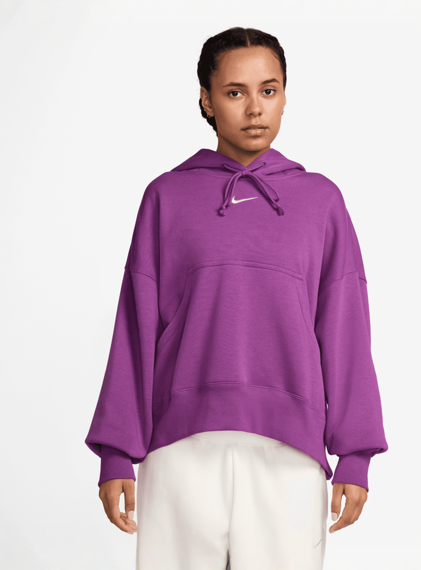 Nike, Sportswear Phoenix Fleece Over Oversized Hoodie, purple, Image 1 of 3