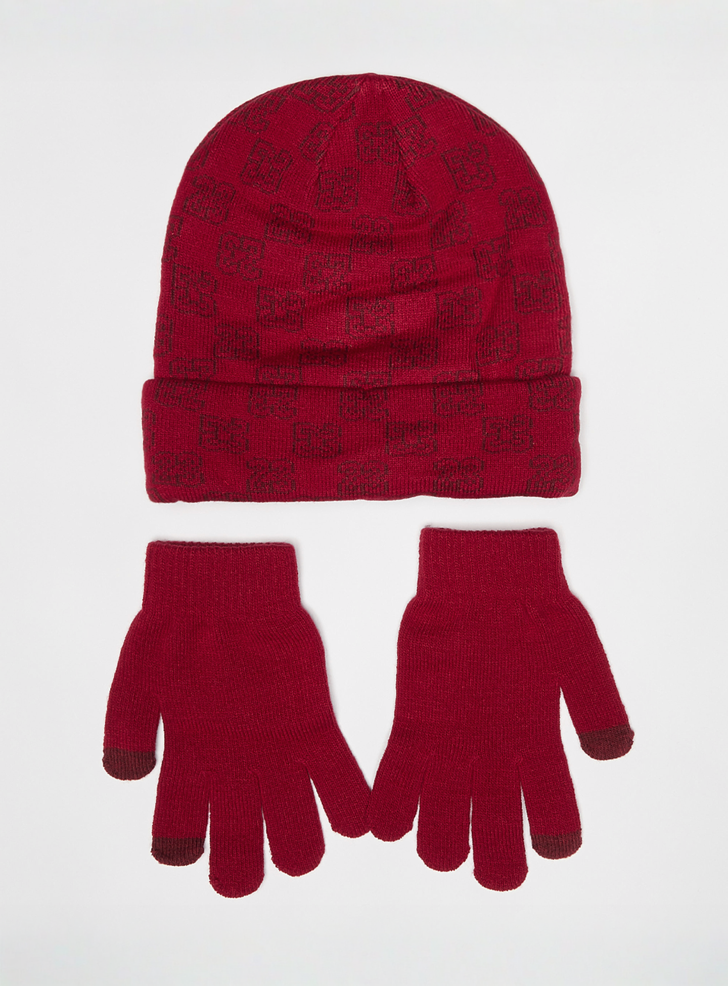 Nike, Jan Monogram Beanie Set (2 Piece), red, Image 2 of 3