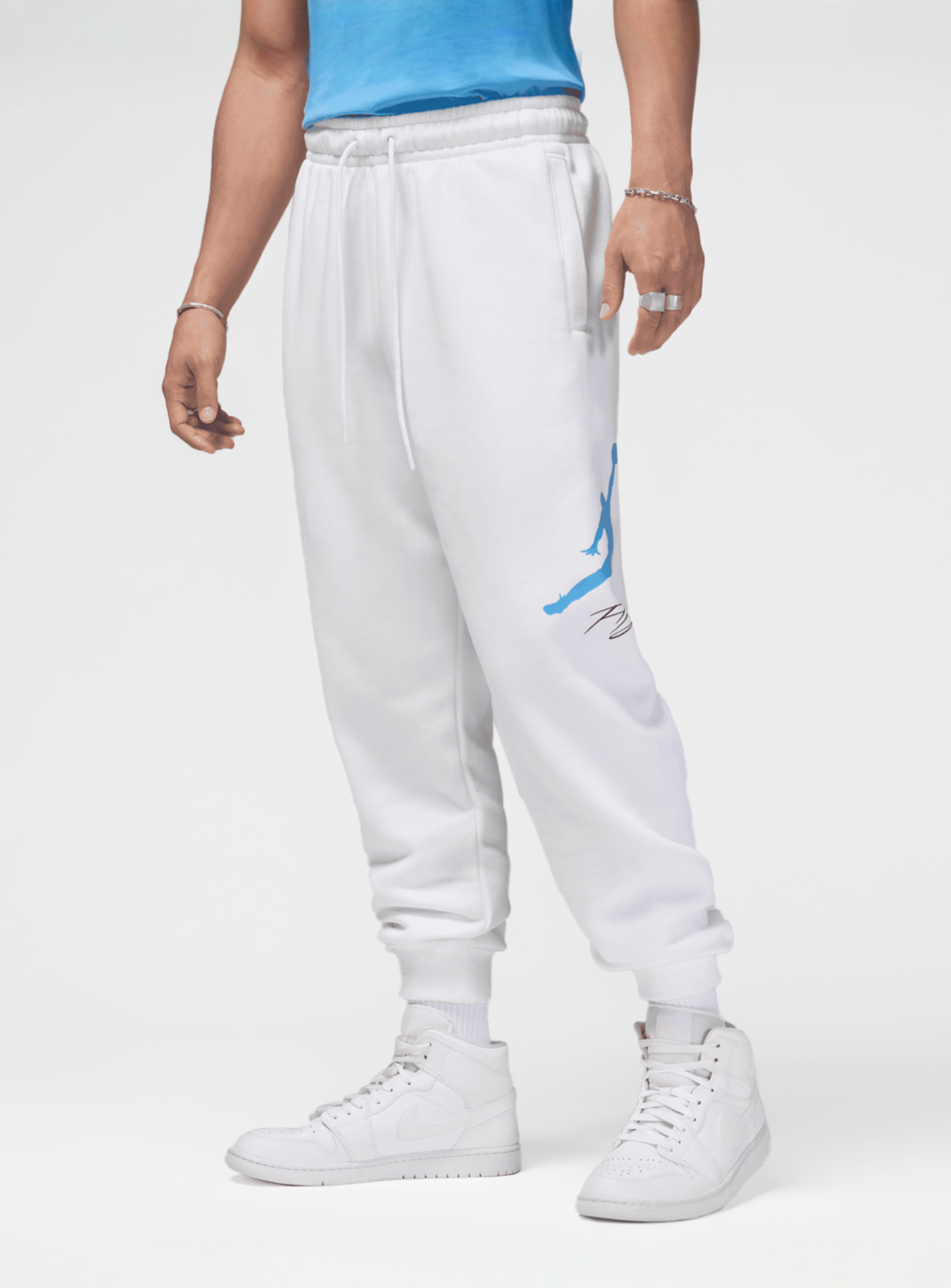 Jordan, Essential Fleece Baseline Pants, white, Image 1 of 6