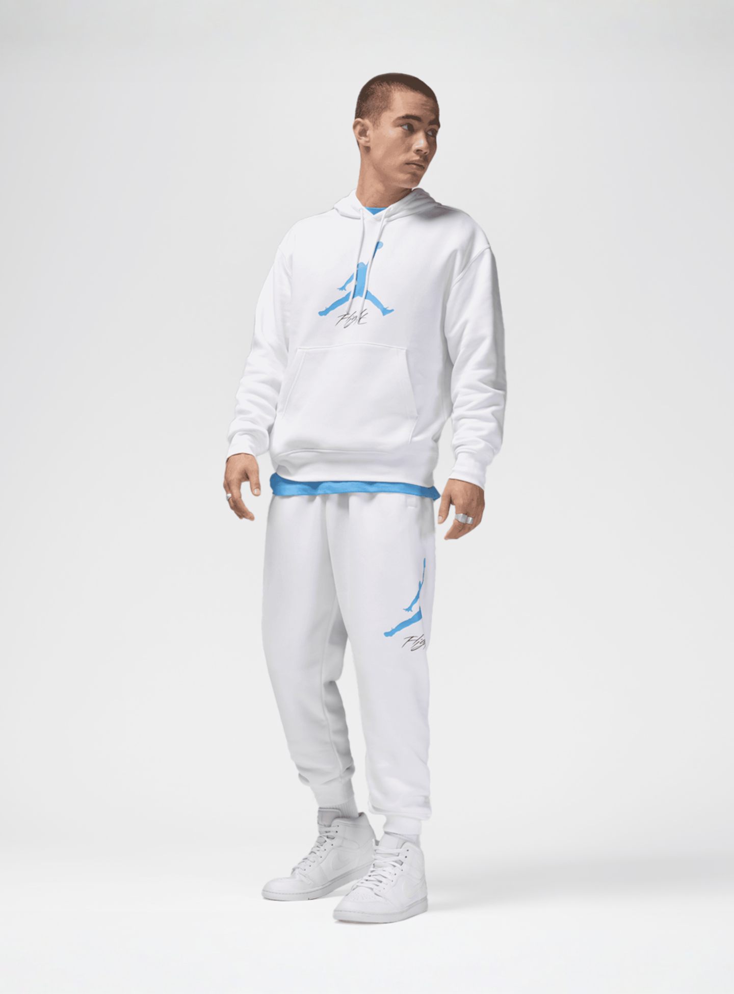 Jordan, Essential Fleece Baseline Pants, white, Image 6 of 6