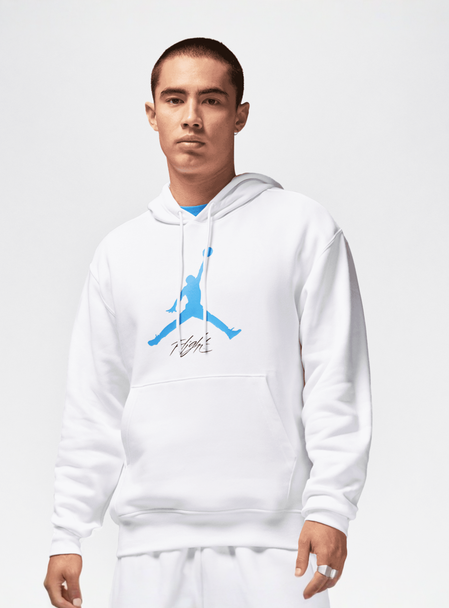 Jordan, Essential Fleece Baseline Hoodie, white, Image 1 of 7
