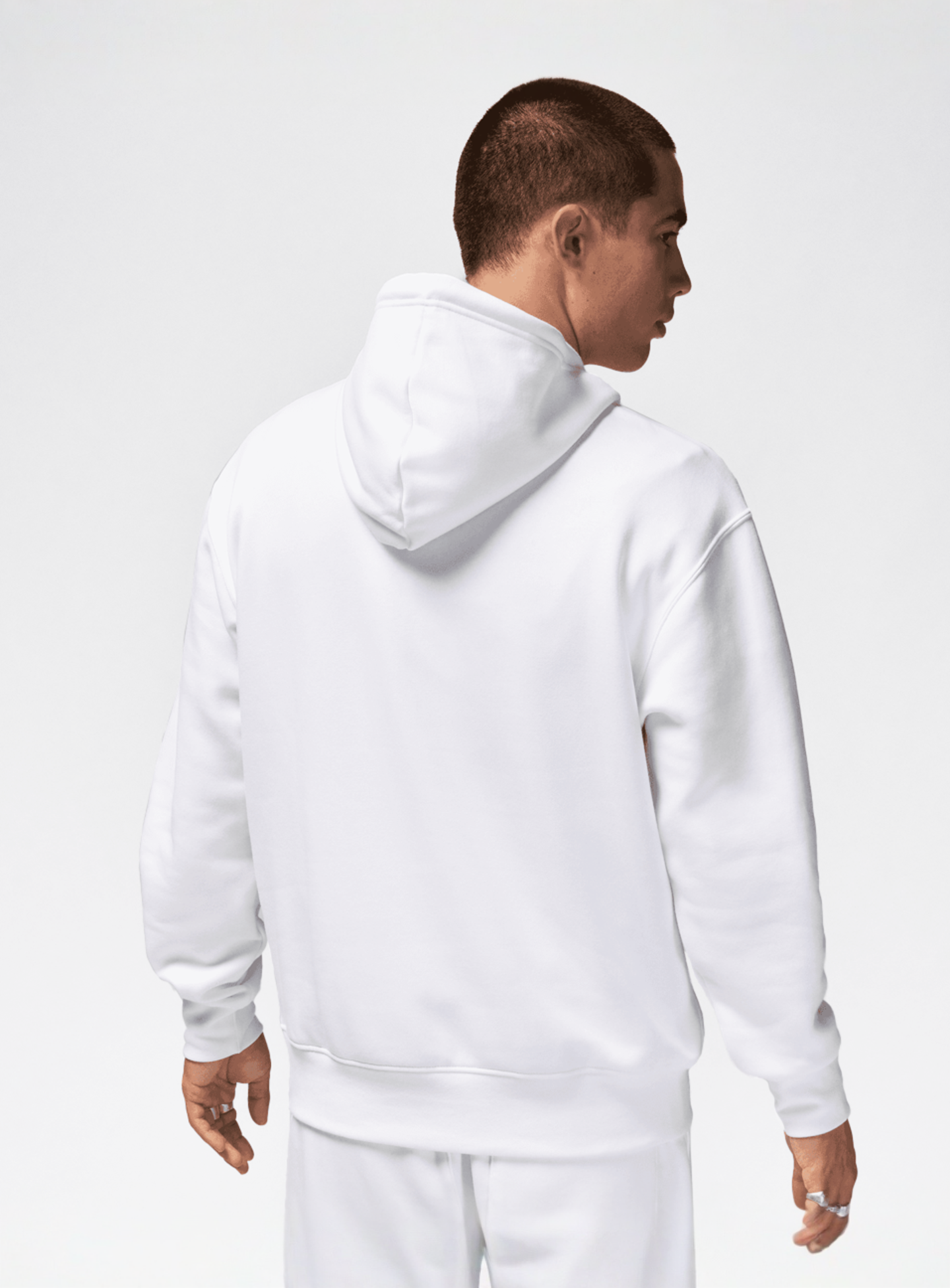 Jordan, Essential Fleece Baseline Hoodie, white, Image 2 of 7
