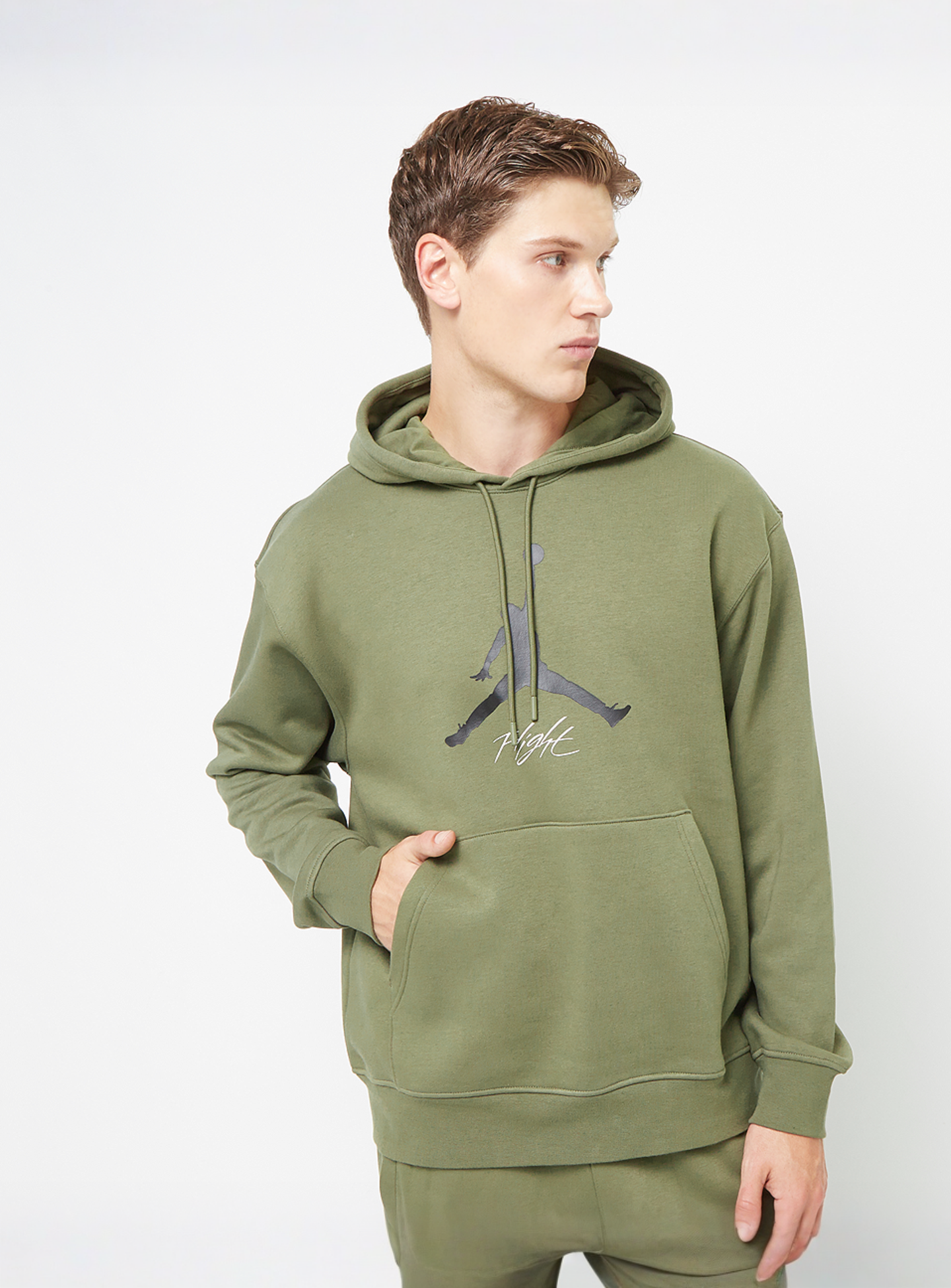 Jordan, Essential Fleece Baseline Hoodie, green, Image 1 of 4