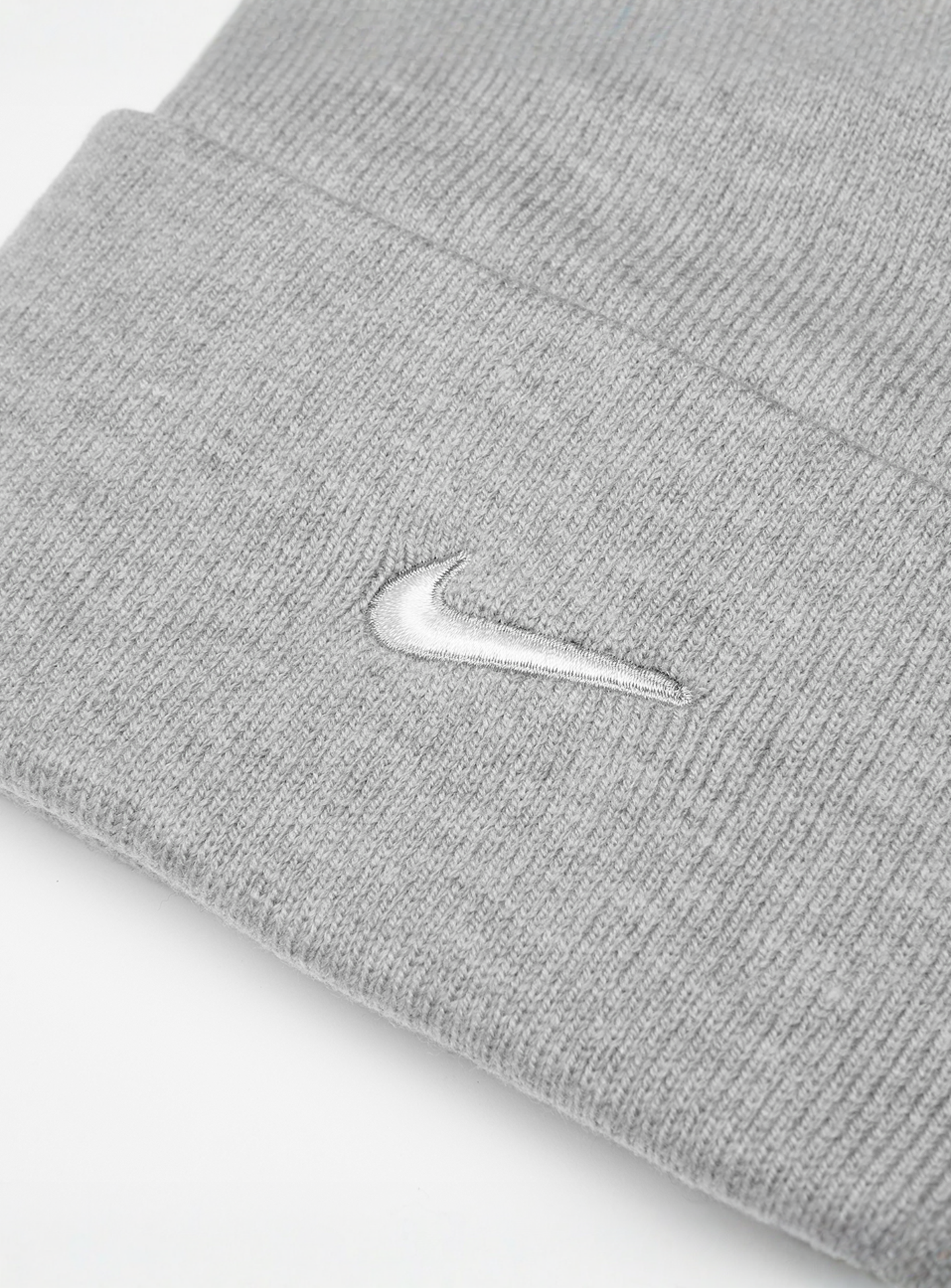 Nike, Peak Swoosh Beanie, grey, Image 3 of 3