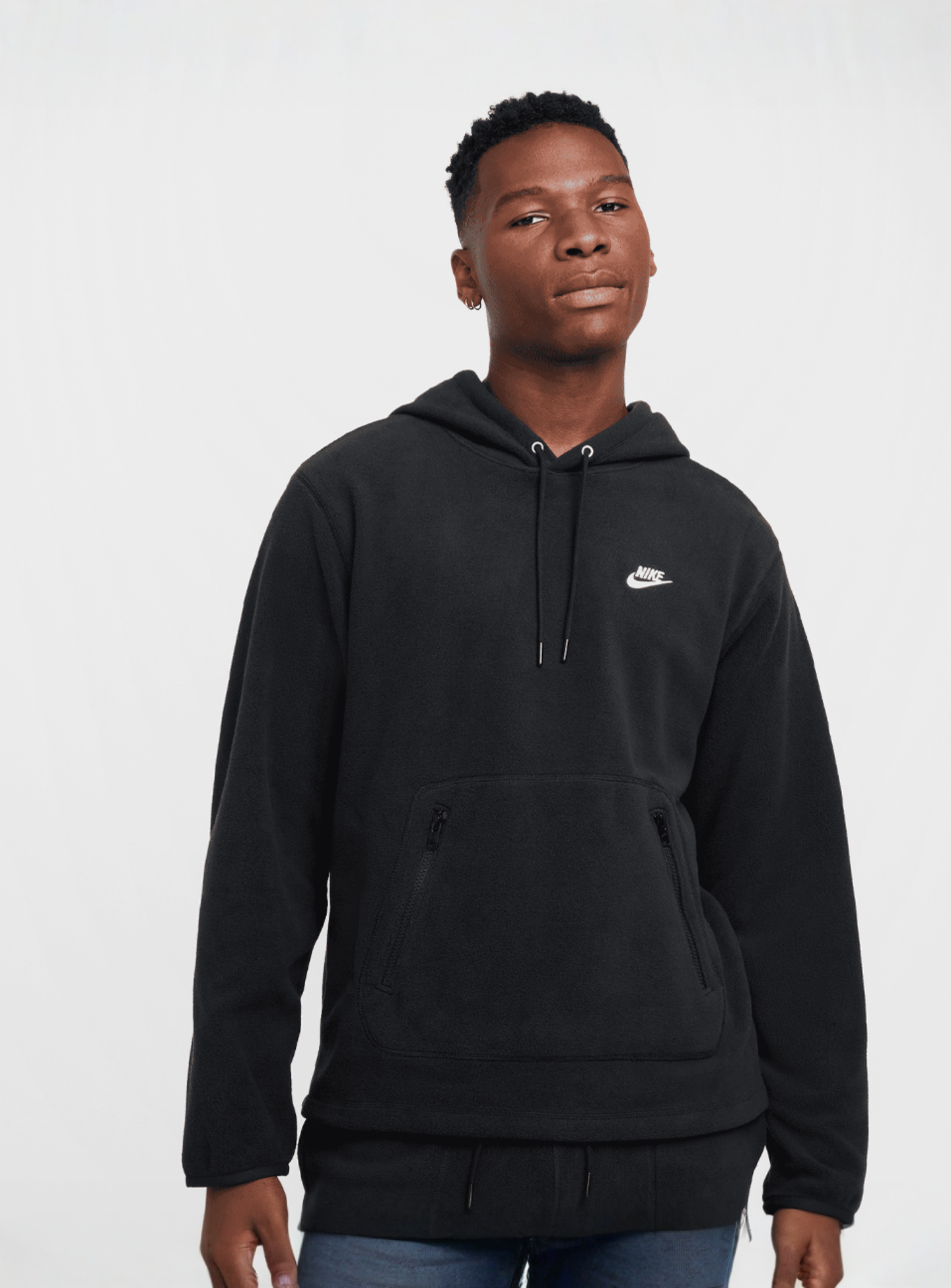 Nike, Club Fleece Winterized Hoodie, black, Image 1 of 5